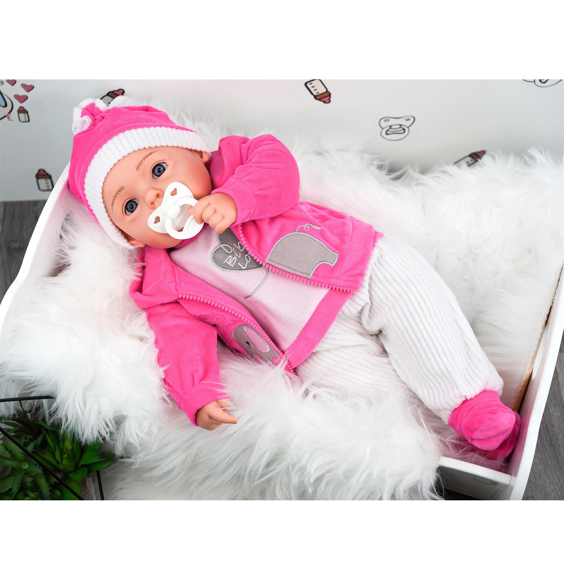 BiBi Outfits - Set of Two Doll Clothes (Pink Elephant & Pink) (50 cm / 20") by BiBi Doll - The Magic Toy Shop