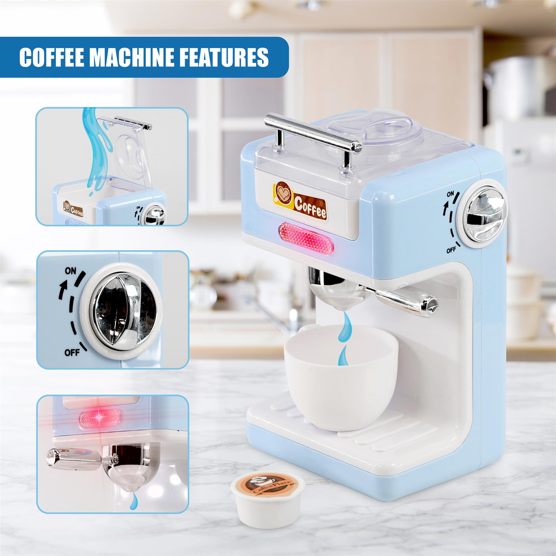 Kitchen Breakfast Pretend Play Toy 9 Pcs by The Magic Toy Shop - The Magic Toy Shop