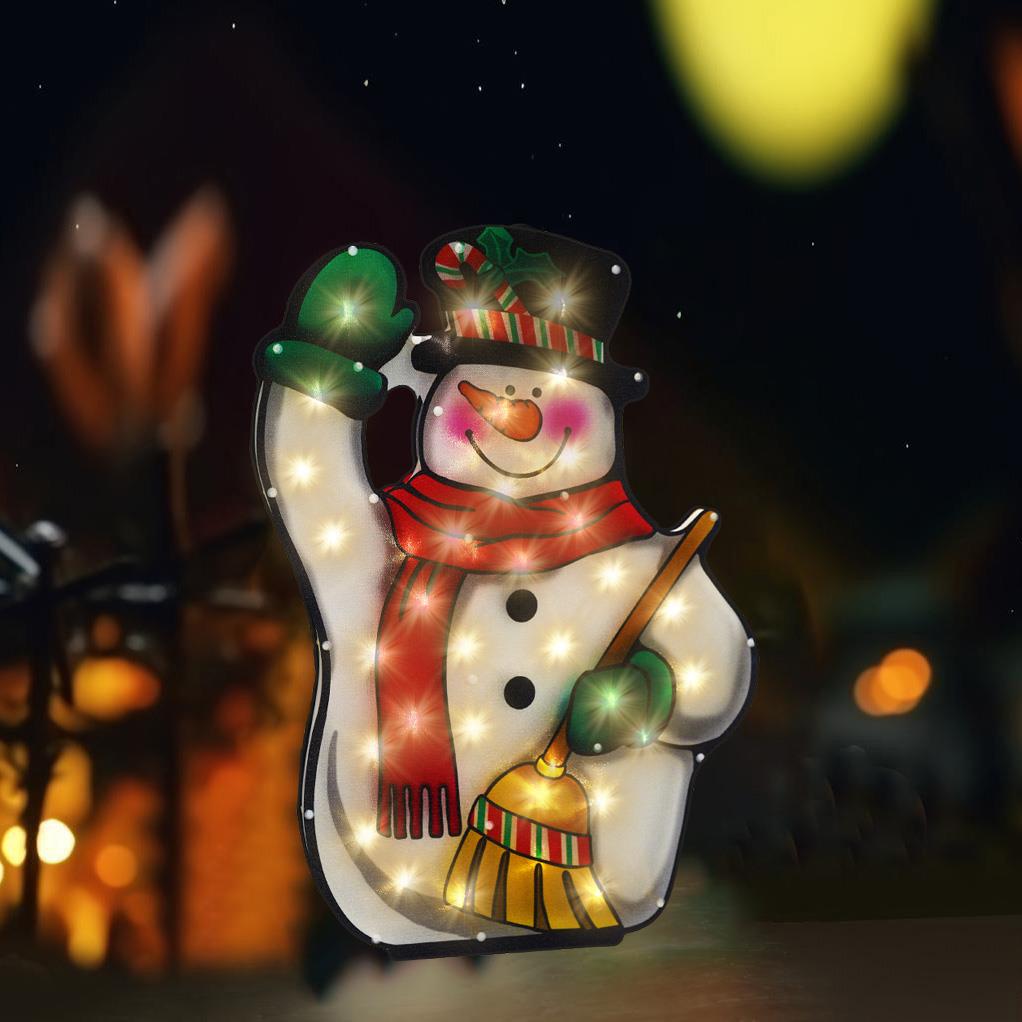 Christmas Silhouette Broom & Snowman by GEEZY - The Magic Toy Shop