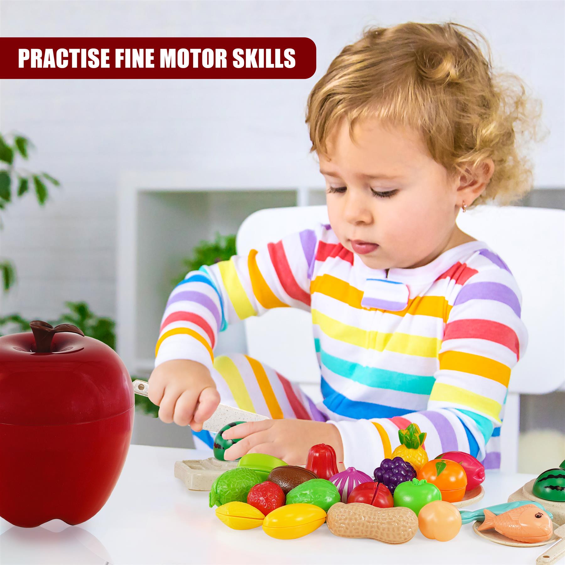 Fruit Cutting Toy Set with Storage Case by The Magic Toy Shop - The Magic Toy Shop