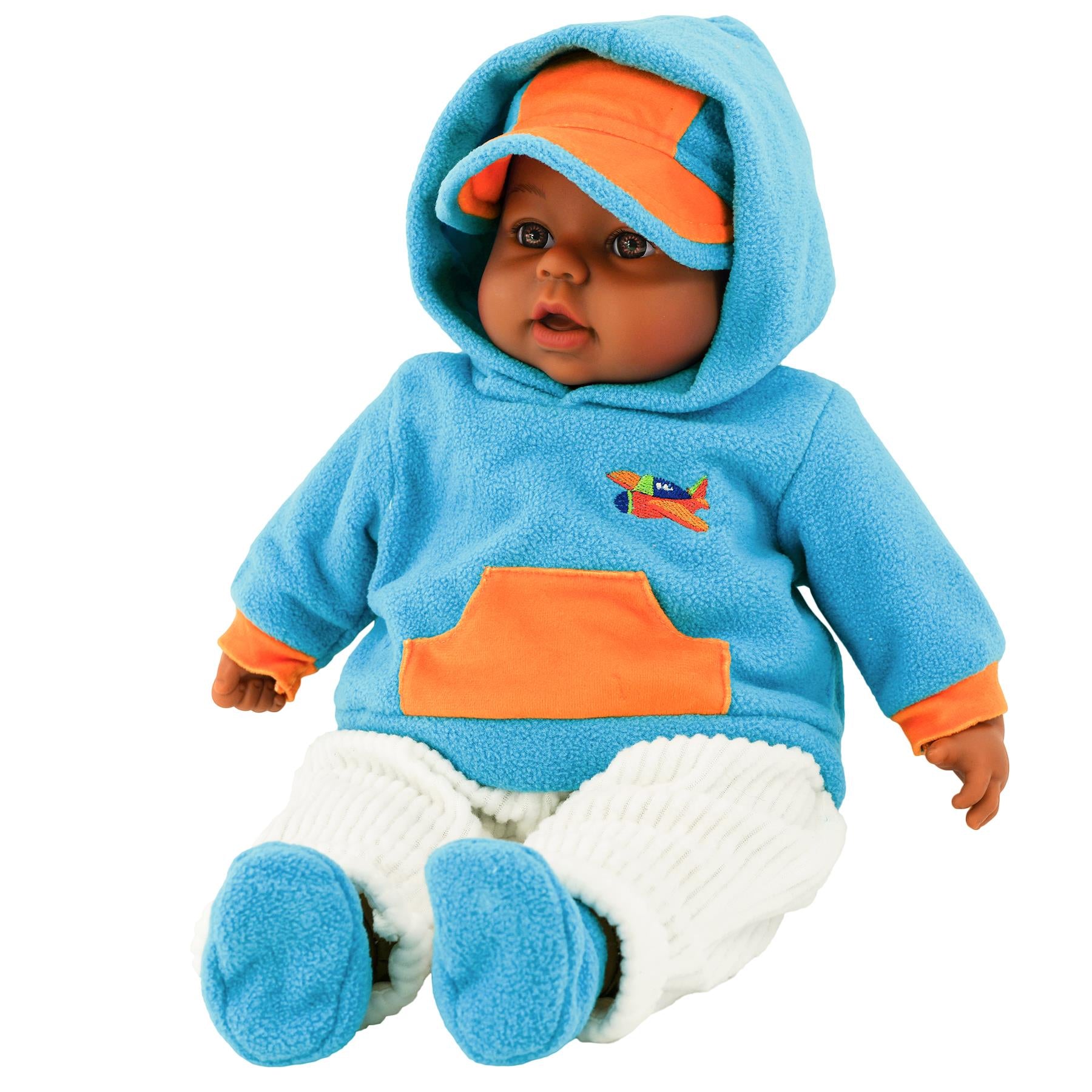 BiBi Black Baby Doll "Leo" (45 cm / 18") by BiBi Doll - The Magic Toy Shop