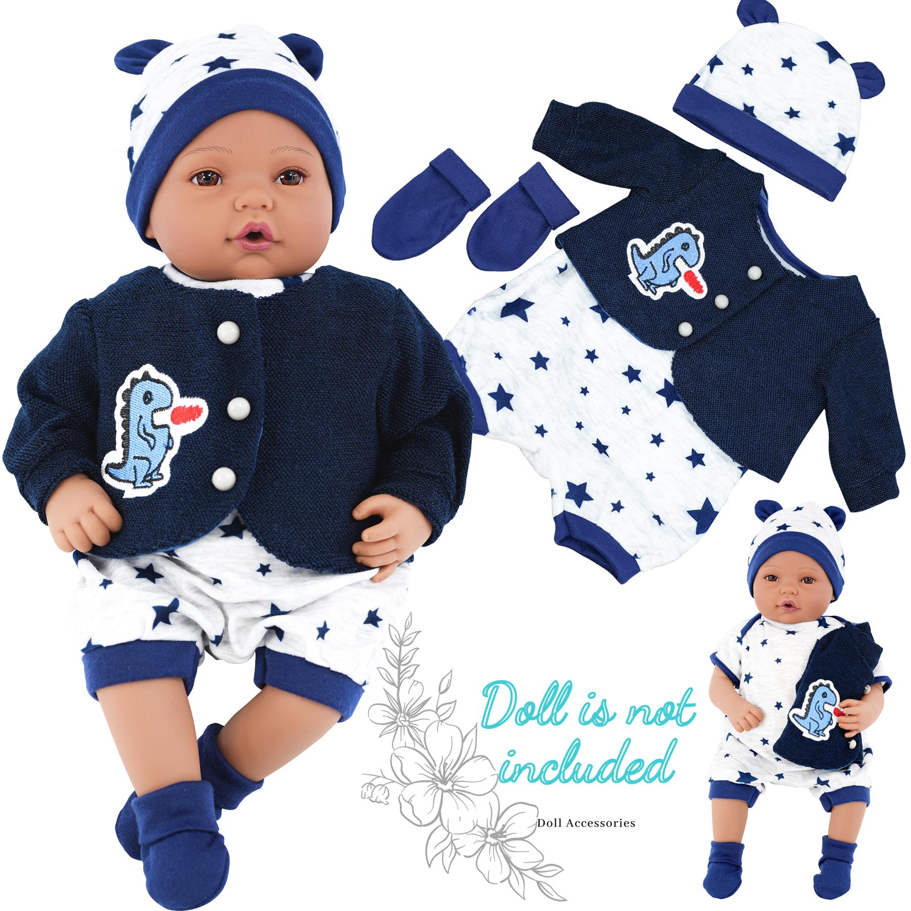 BiBi Outfits - Reborn Doll Clothes (Navy) (50 cm / 20") by BiBi Doll - The Magic Toy Shop