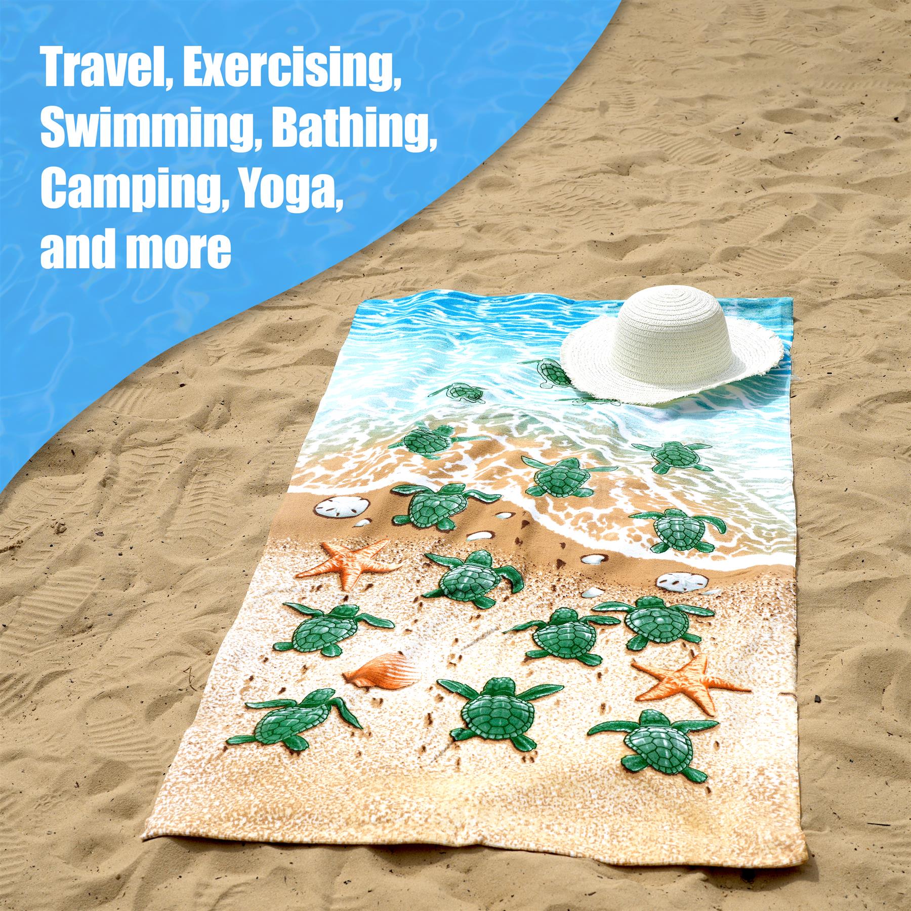 Turtles Design Large Towel by Geezy - The Magic Toy Shop