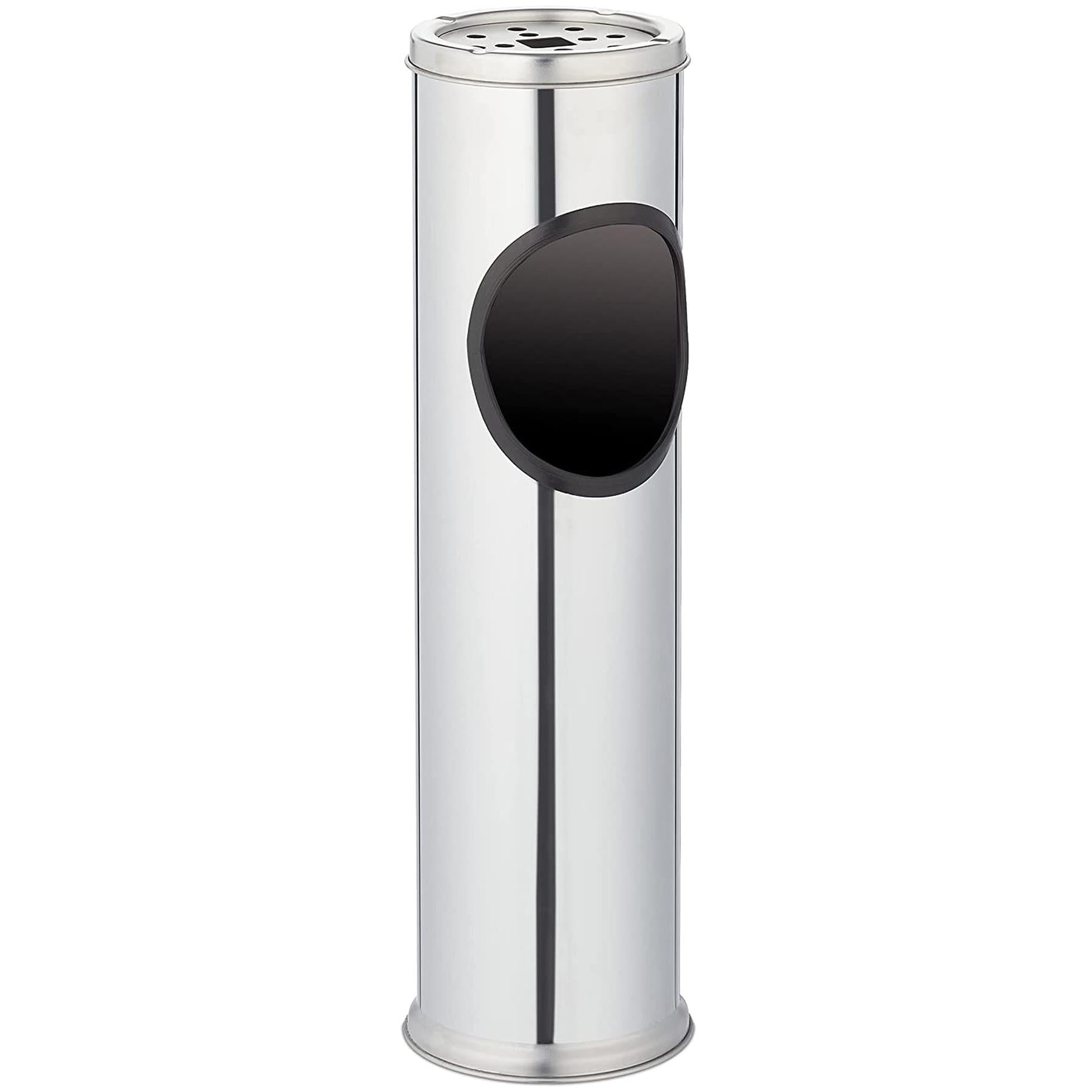 Free Standing Stainless Steel Outdoor Ashtray with Bin