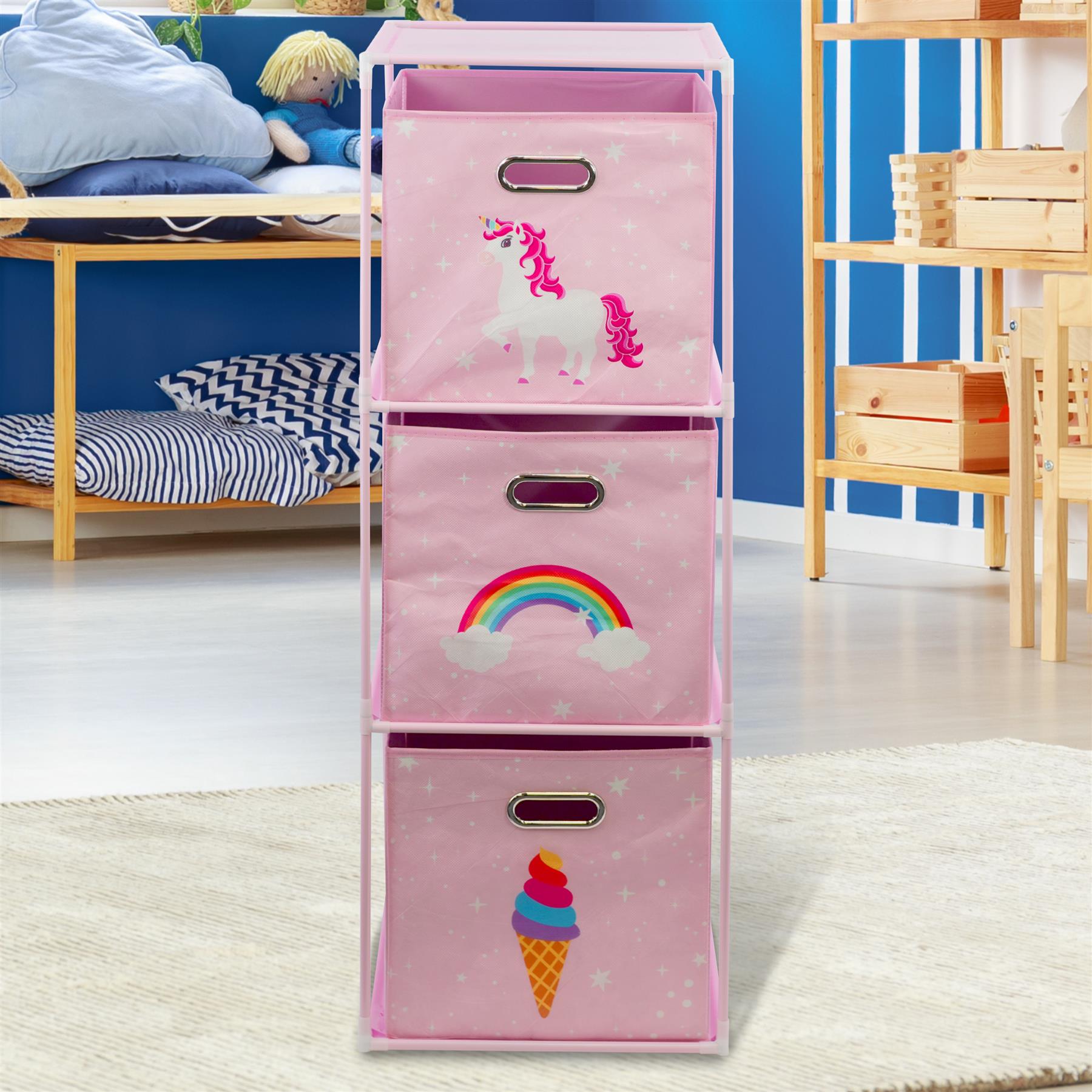 Kids Unicorn Design Storage Cubes by The Magic Toy Shop - The Magic Toy Shop