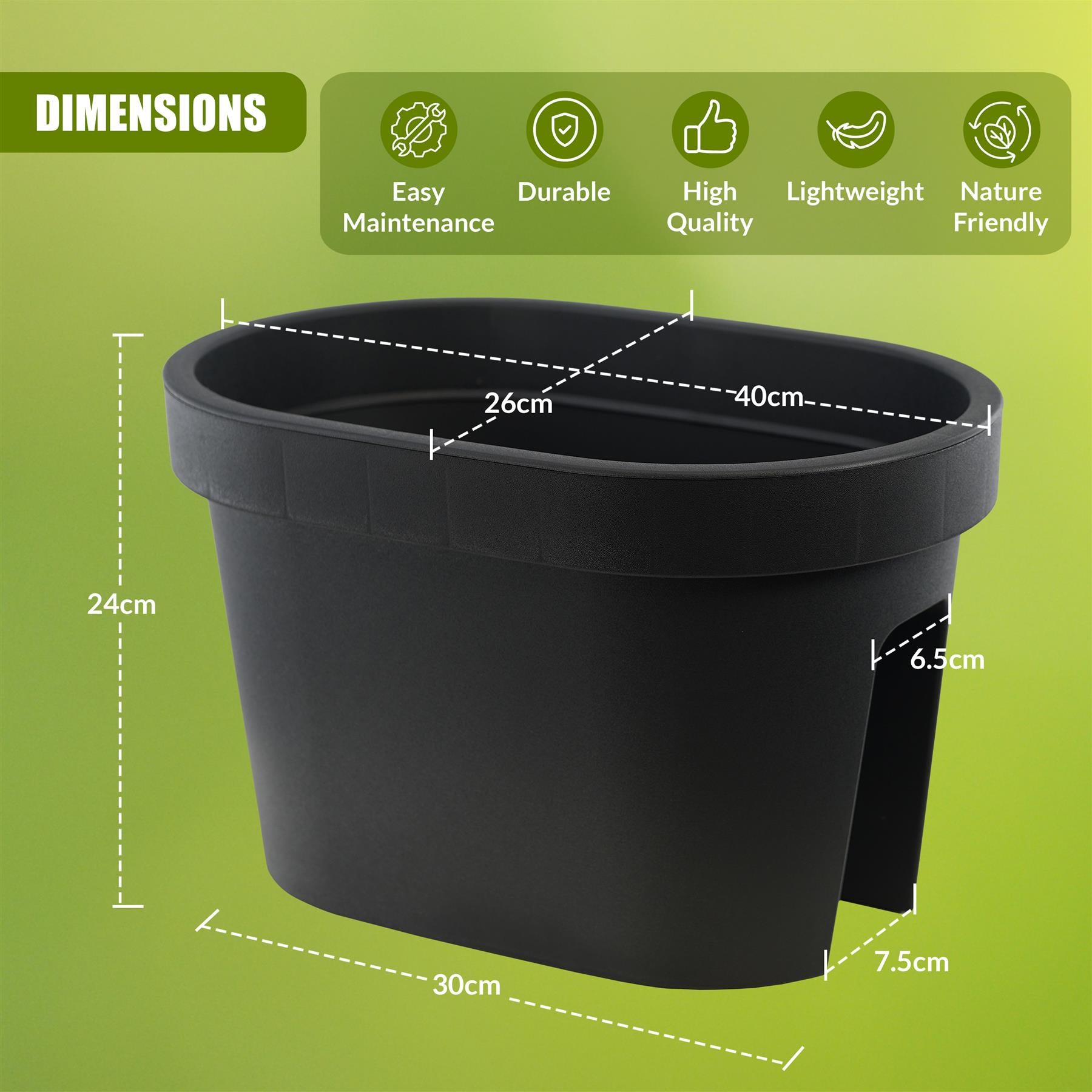 Flower Bridge Hanging Planter Oval Pot by Geezy - The Magic Toy Shop