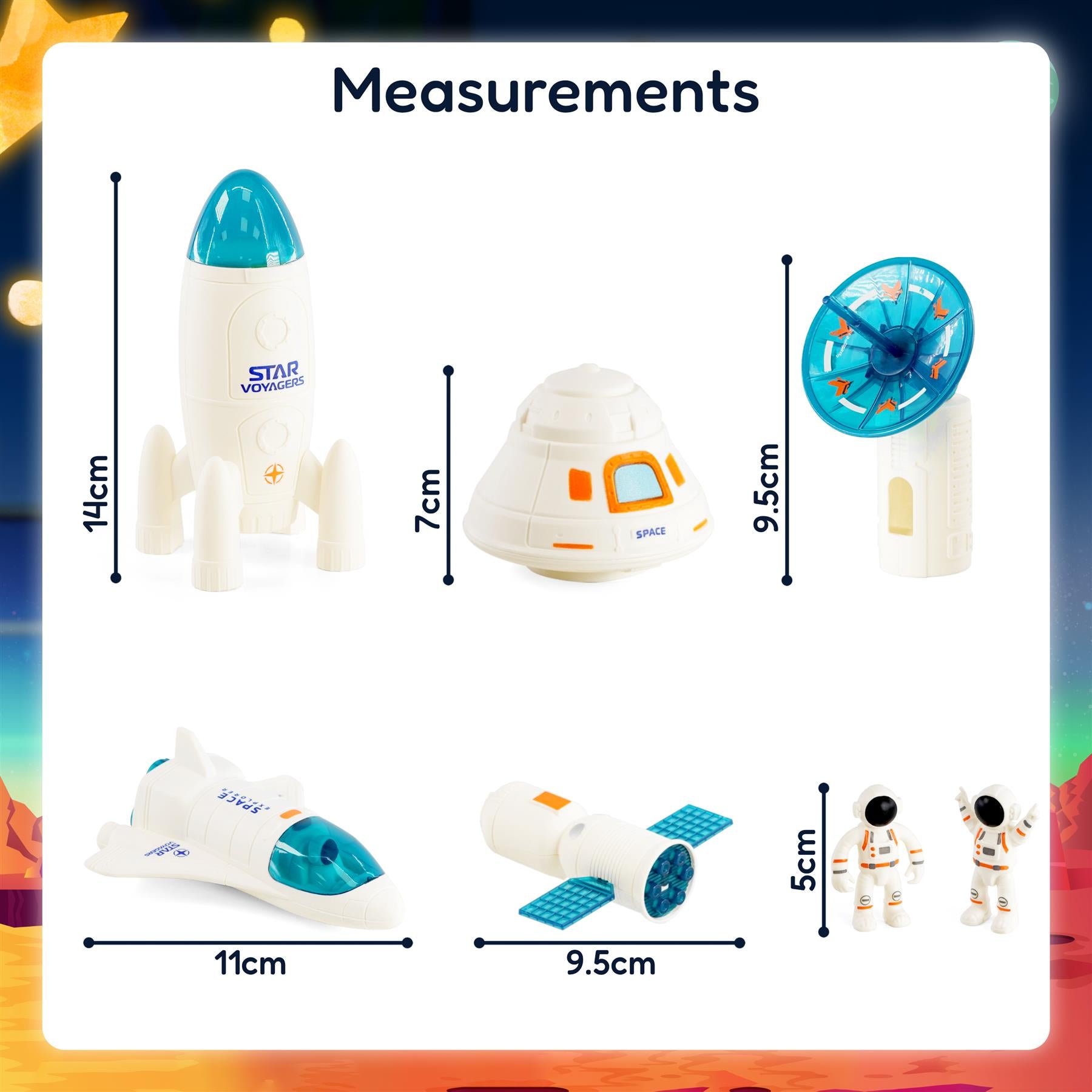 Space Exploration Set for Kids 7 Pcs by The Magic Toy Shop - The Magic Toy Shop