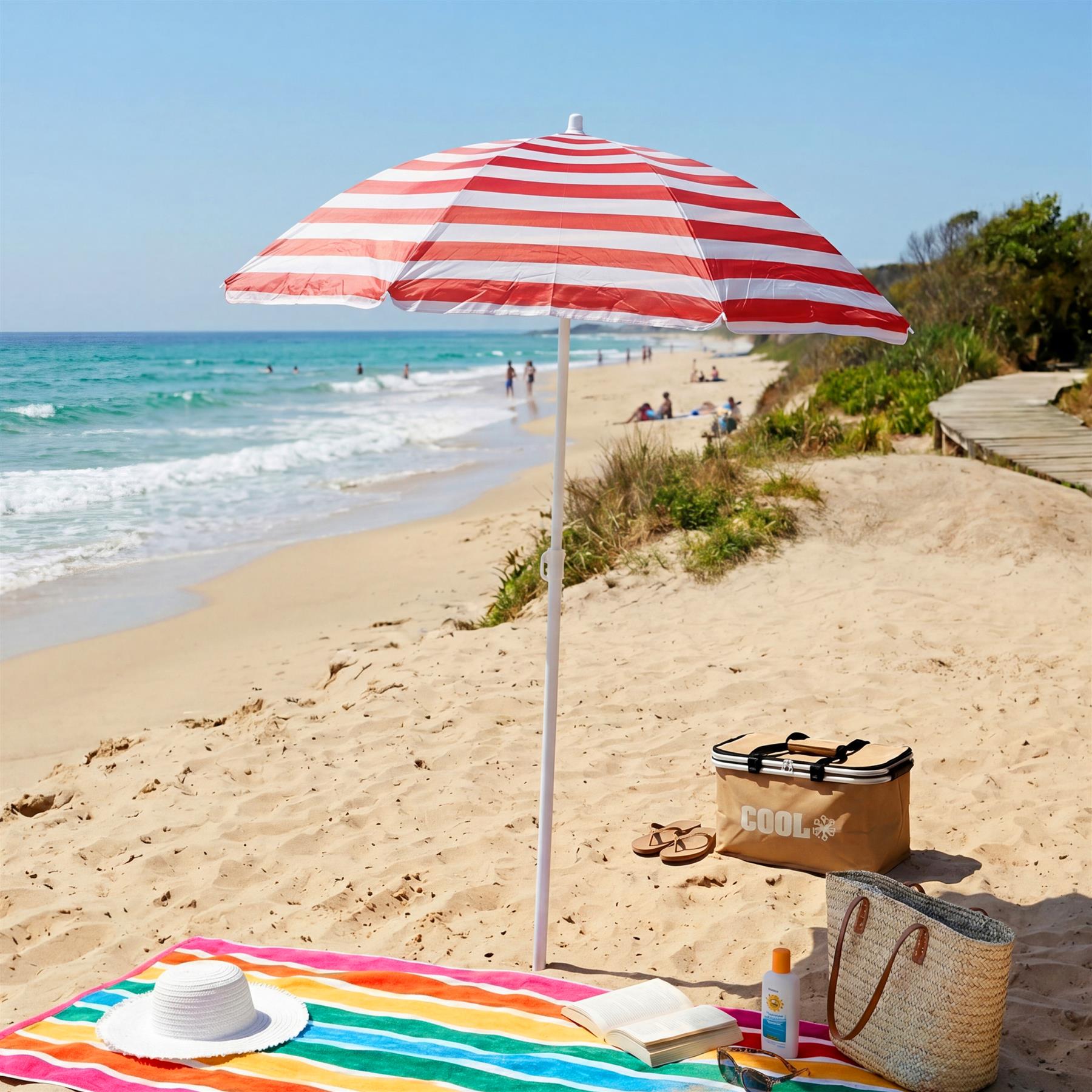 Red Striped Parasol