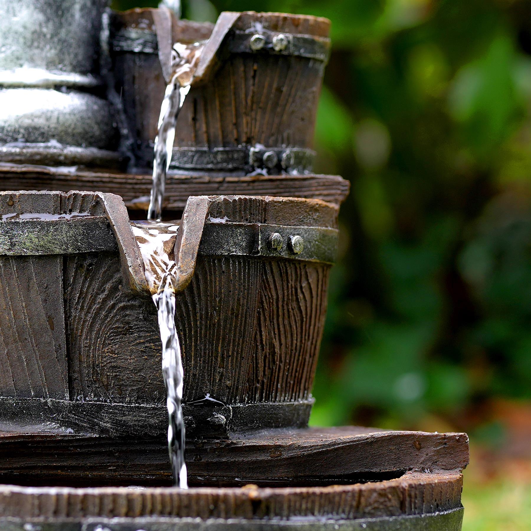 Pump Barrel Water Feature Outdoor With LED by GEEZY - The Magic Toy Shop
