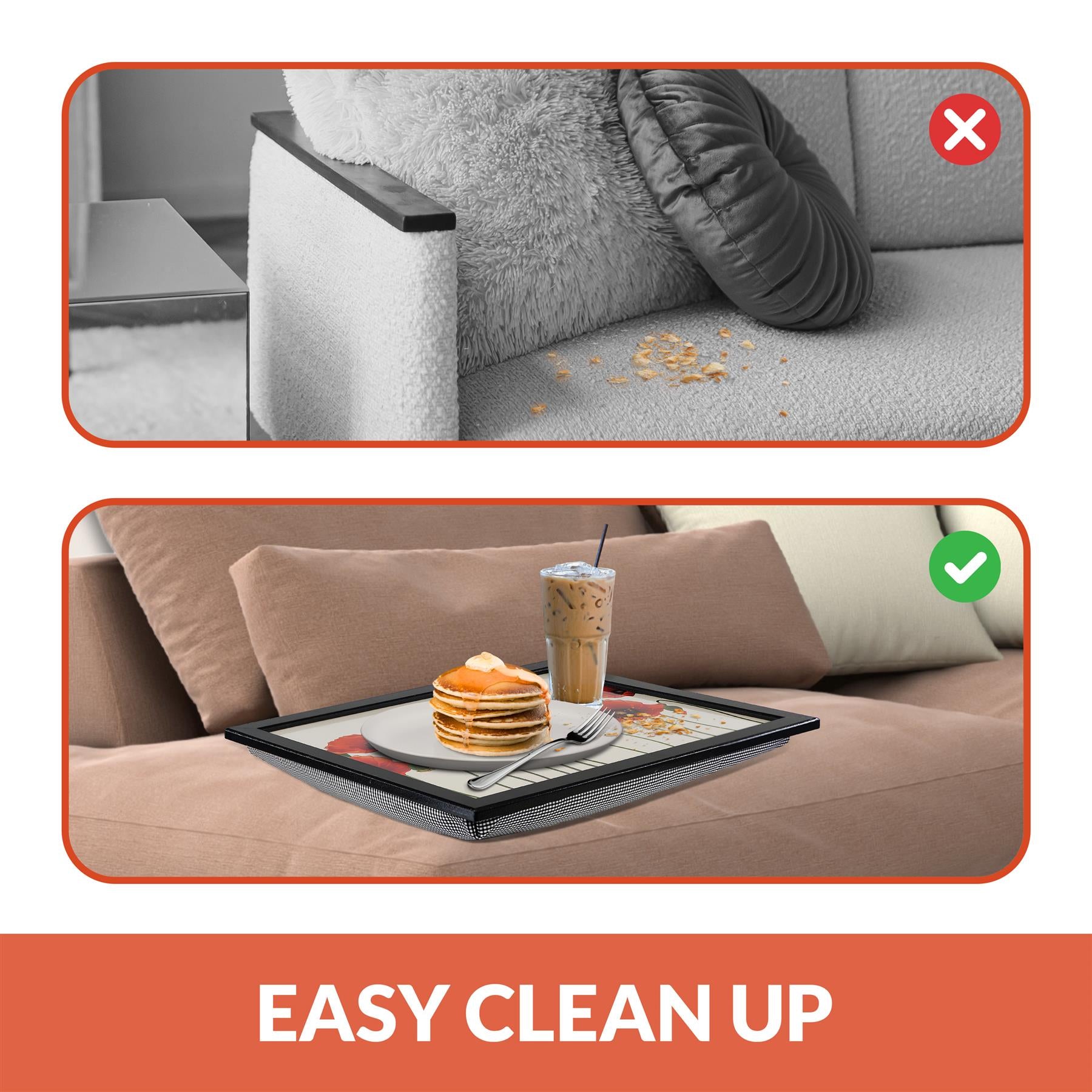 Lap Tray With Bean Bag Cushion (Poppies) by Geezy - The Magic Toy Shop