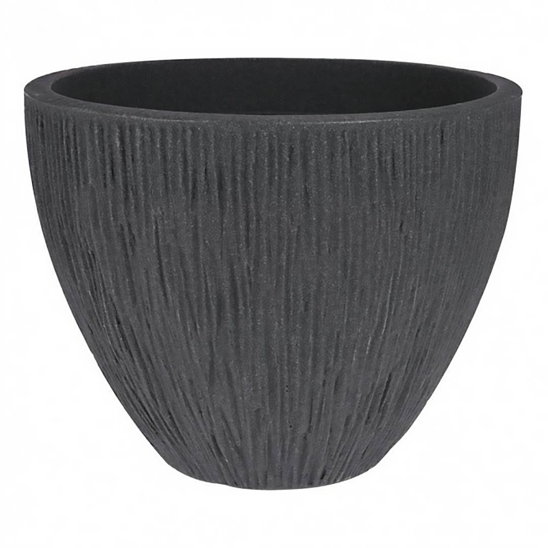 Large Anthracite Round Flower Pot 31 cm by GEEZY - The Magic Toy Shop