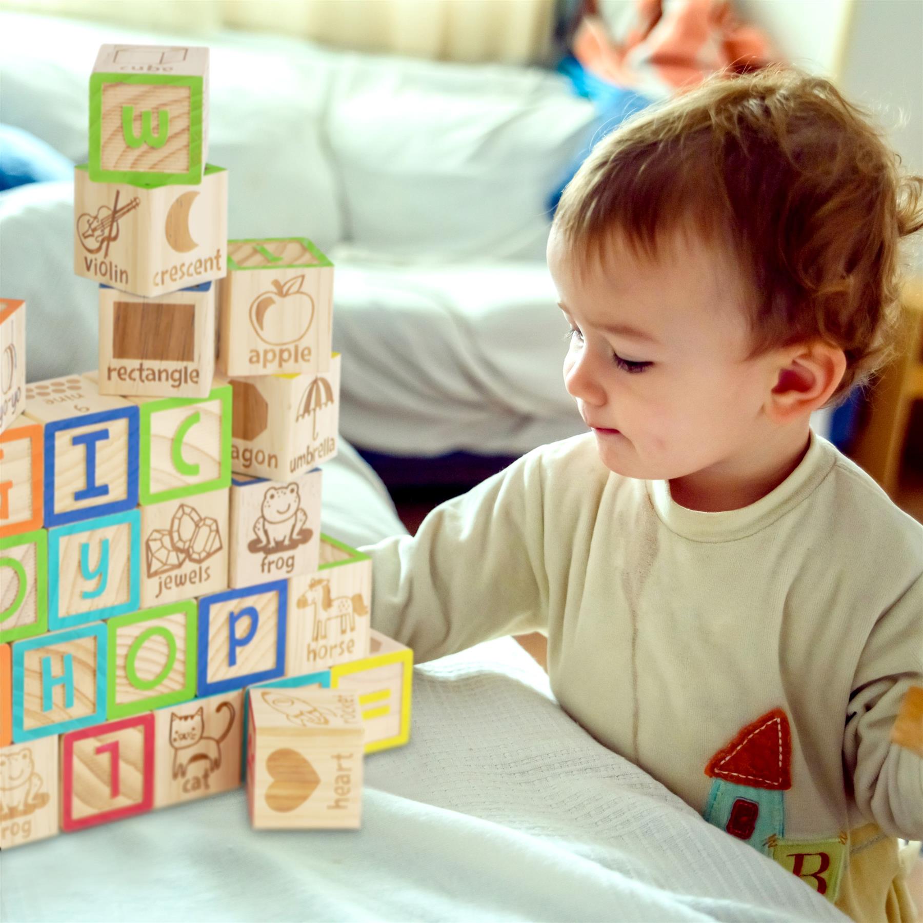Wooden ABC 123 Block Set Kids Educational Toys by The Magic Toy Shop - The Magic Toy Shop