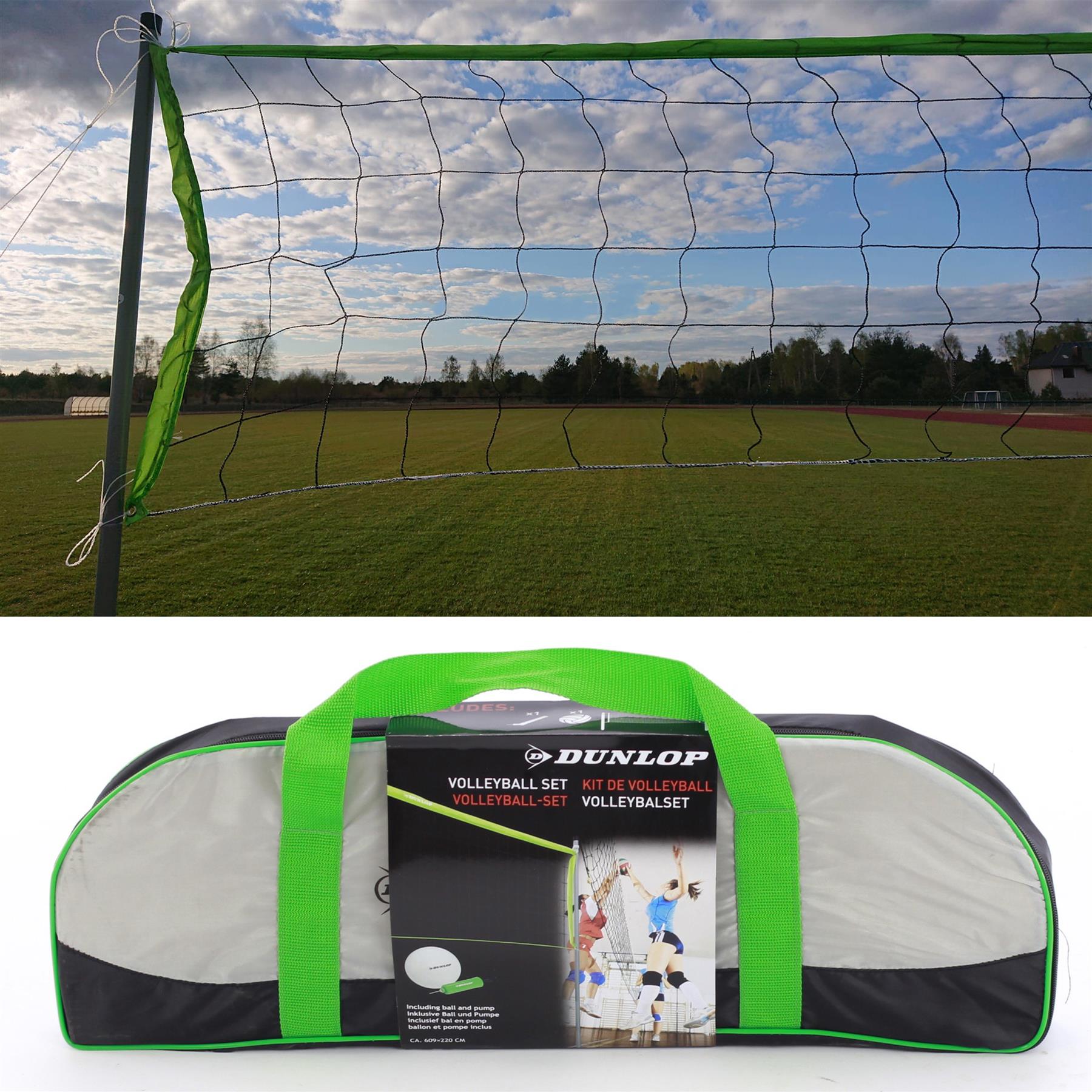 Dunlop Volleyball Set with Pump, Ball and Carry Bag by The Magic Toy Shop - The Magic Toy Shop