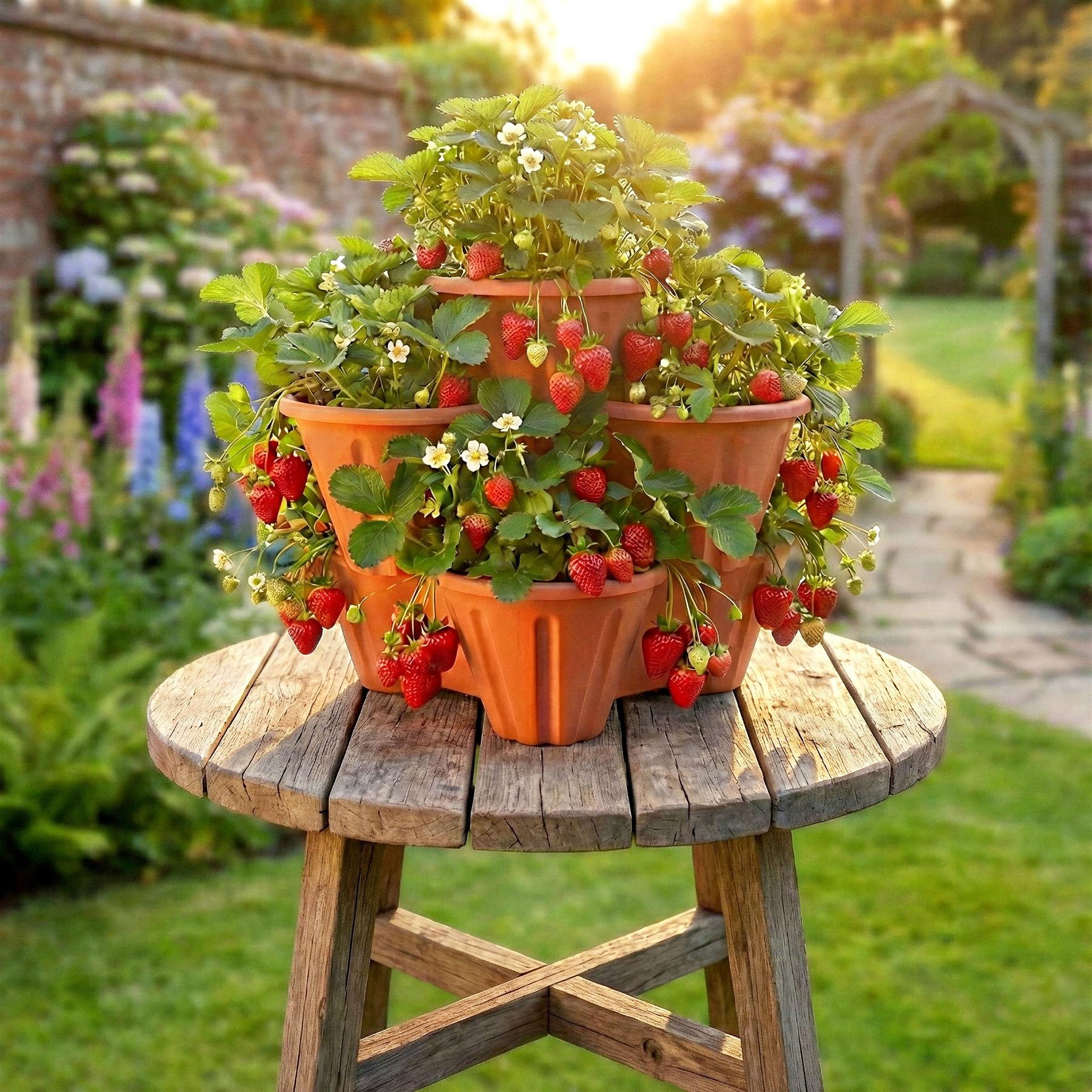 Stackable Strawberry Planter