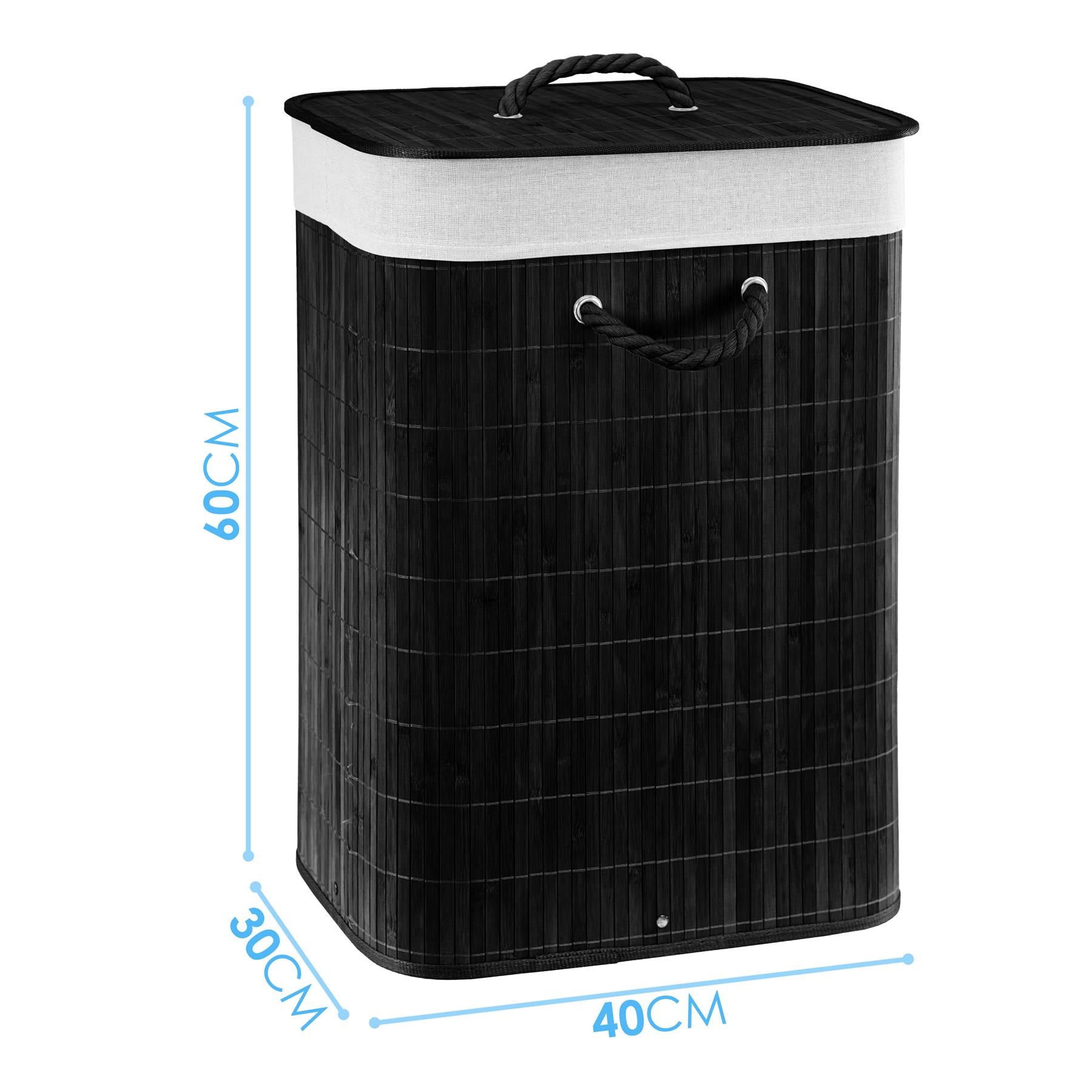 Rectangular Bamboo Basket Black by GEEZY - The Magic Toy Shop