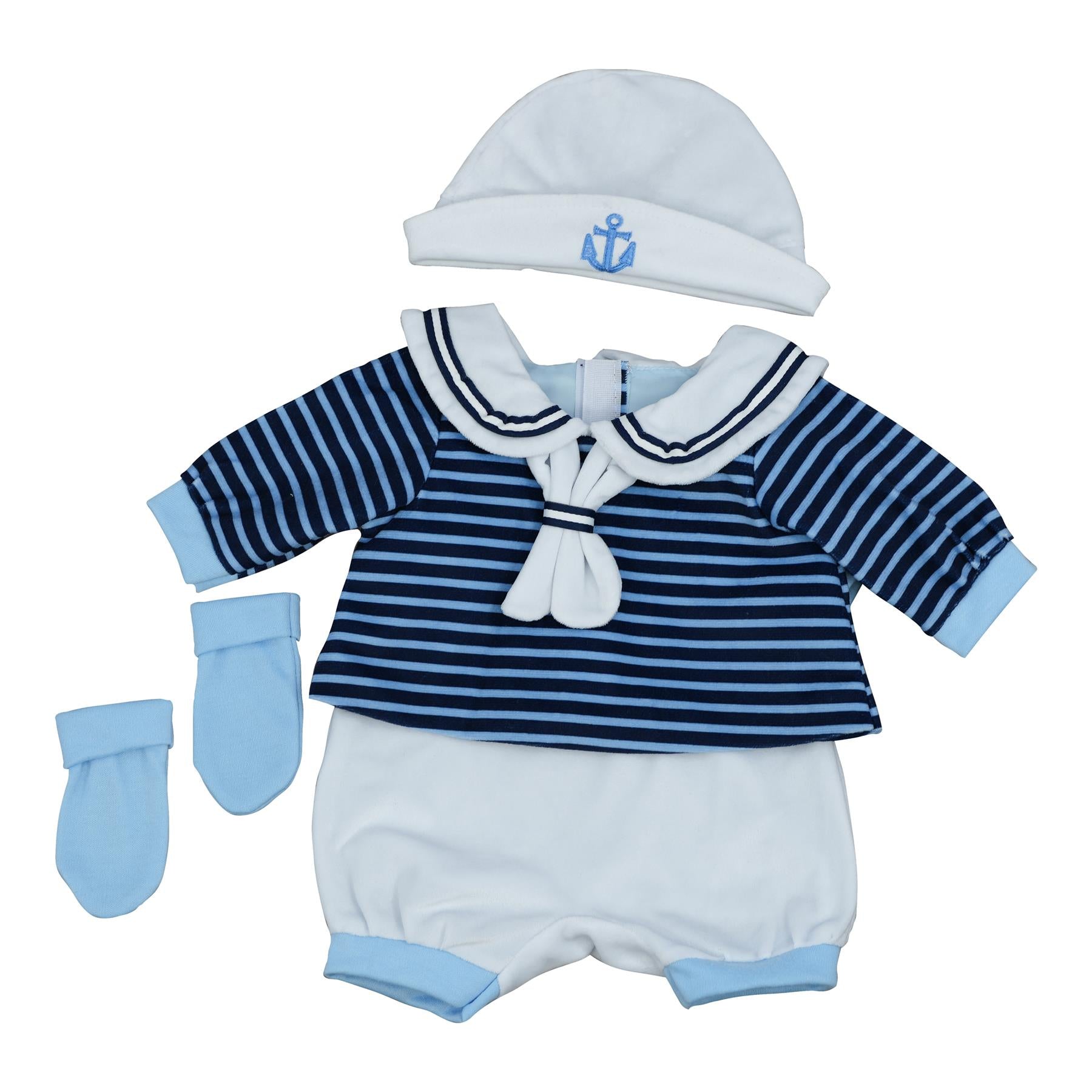 BiBi Outfits - Reborn Doll Clothes (Sailor) (50 cm / 20") by BiBi Doll - The Magic Toy Shop