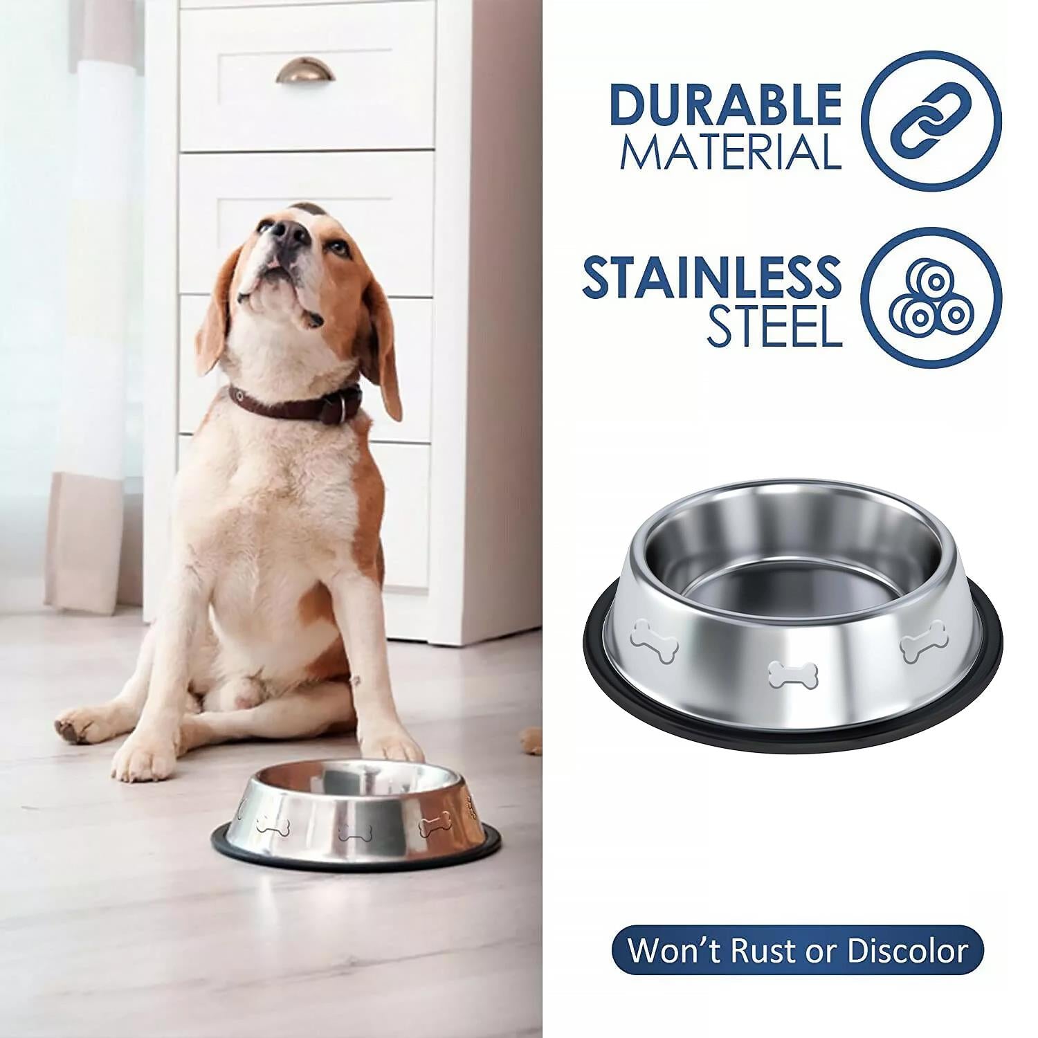 Stainless Steel Dog Bowl by GEEZY - The Magic Toy Shop