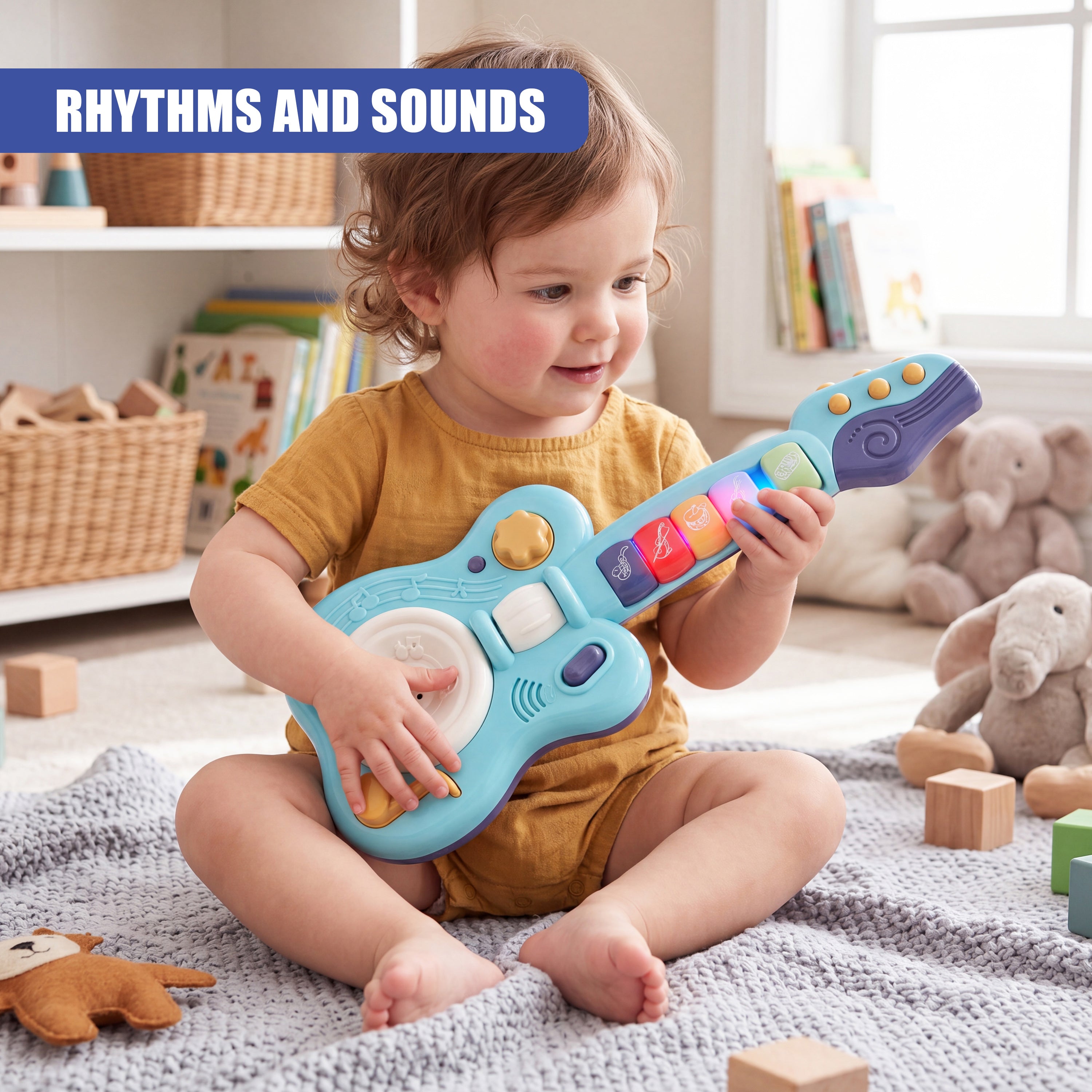 Toddler Guitar With Button Activated Musical Sounds
