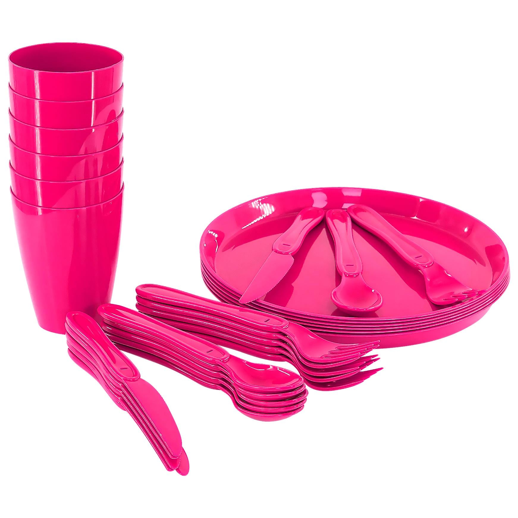 Pink Camping Set For Six 31 Pieces by GEEZY - The Magic Toy Shop