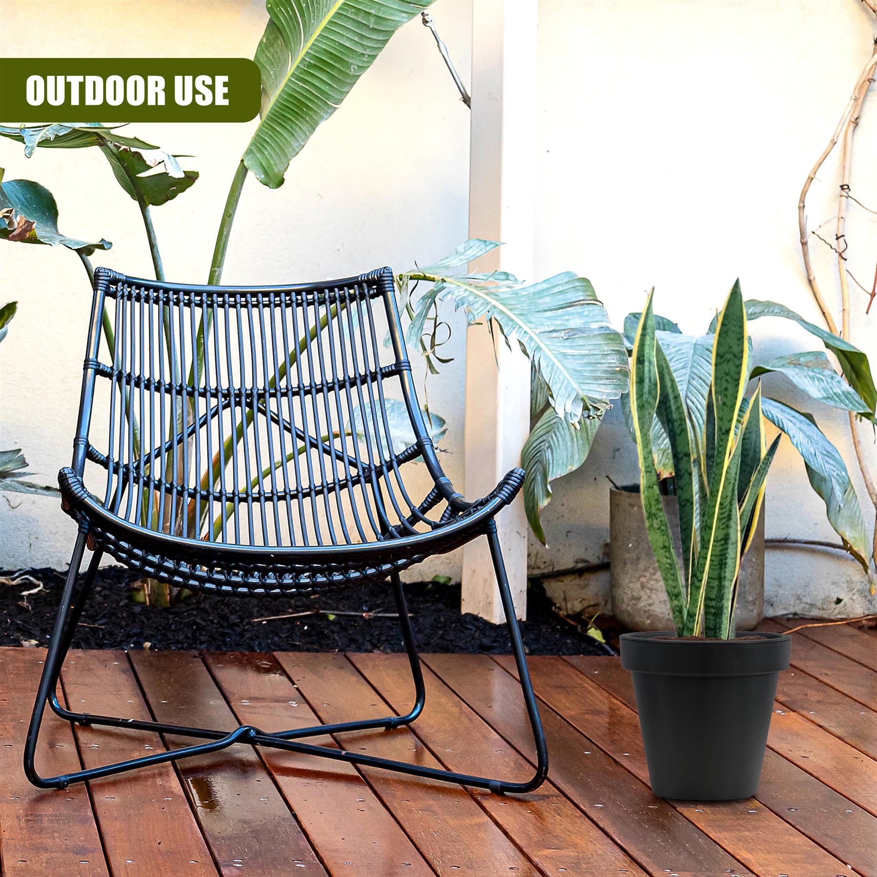 Small Round Anthracite Flower Planter 20 x 18 cm by Geezy - The Magic Toy Shop