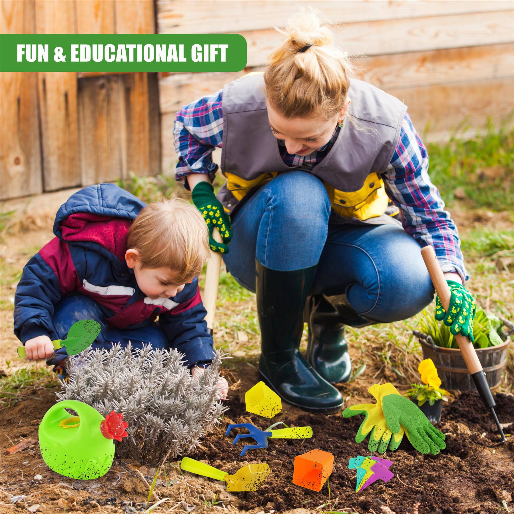 Set Of 4 Kids Garden Tools & Carry Bag by The Magic Toy Shop - The Magic Toy Shop