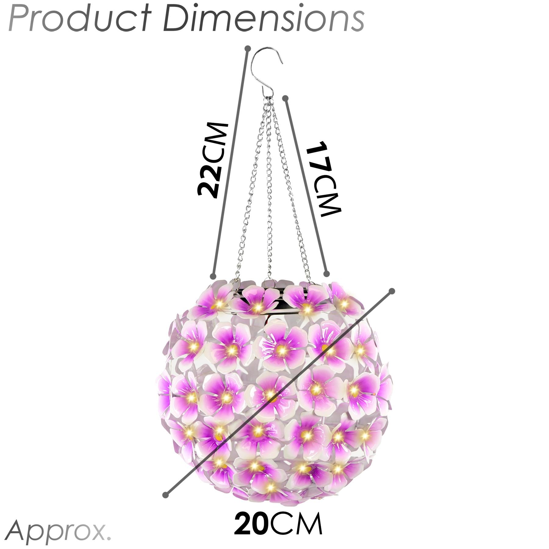 Solar Hanging Flower Ball Light by GEEZY - The Magic Toy Shop