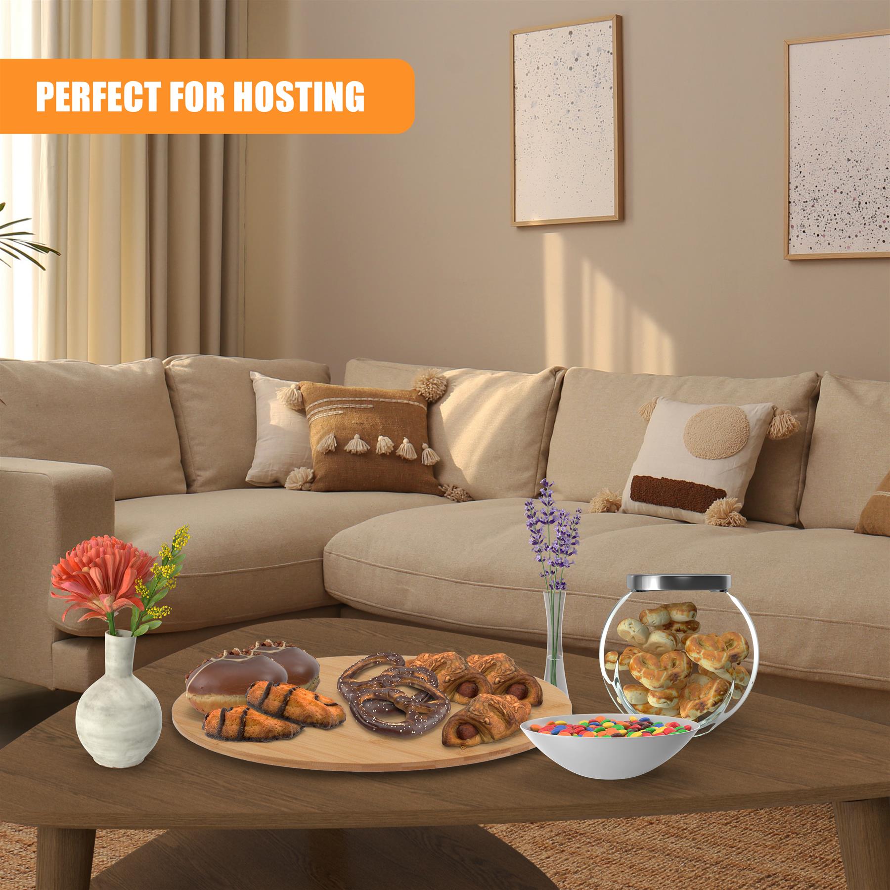 Bamboo Wooden Rotating Turntable 35cm by GEEZY - The Magic Toy Shop