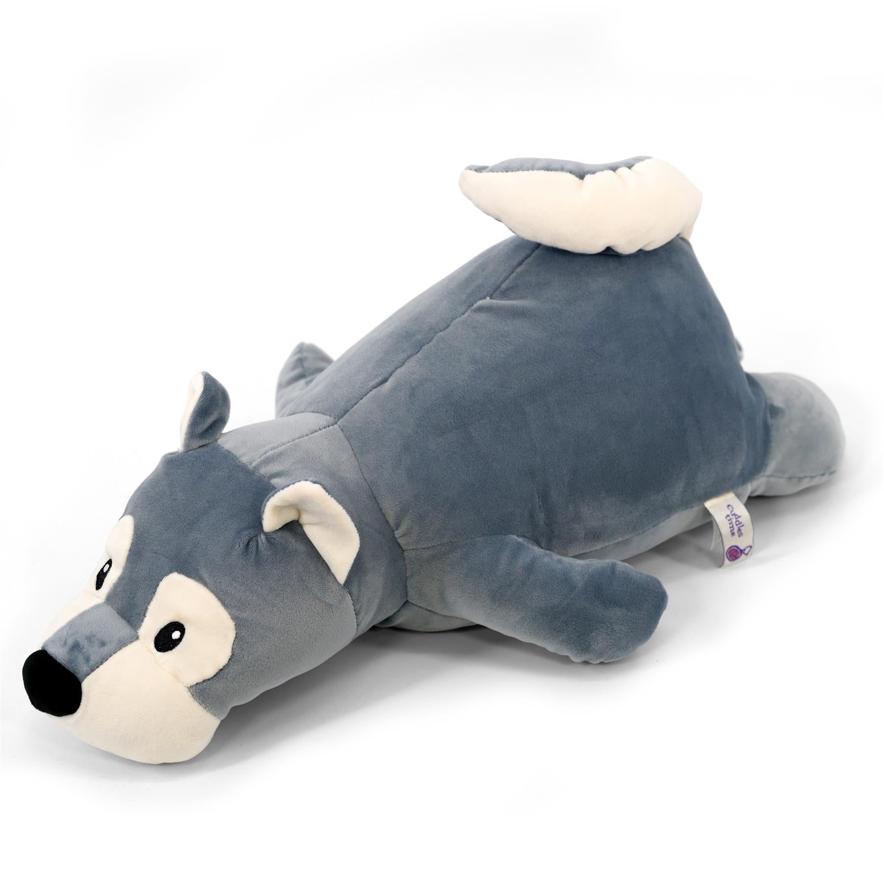 20” Super-Soft Wolf Plush Pillow Toy by The Magic Toy Shop - The Magic Toy Shop