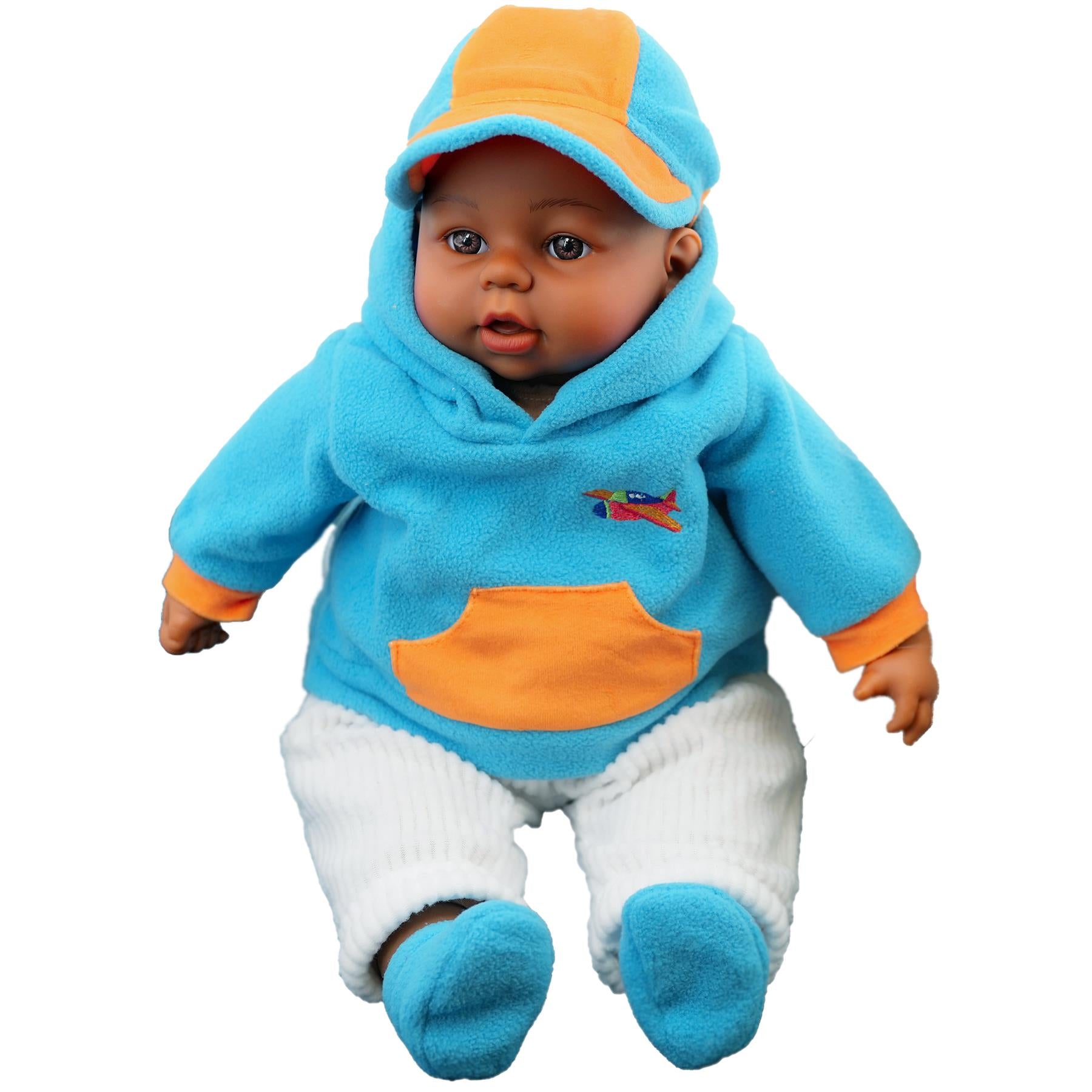 BiBi Black Baby Doll "Leo" (45 cm / 18") by BiBi Doll - The Magic Toy Shop