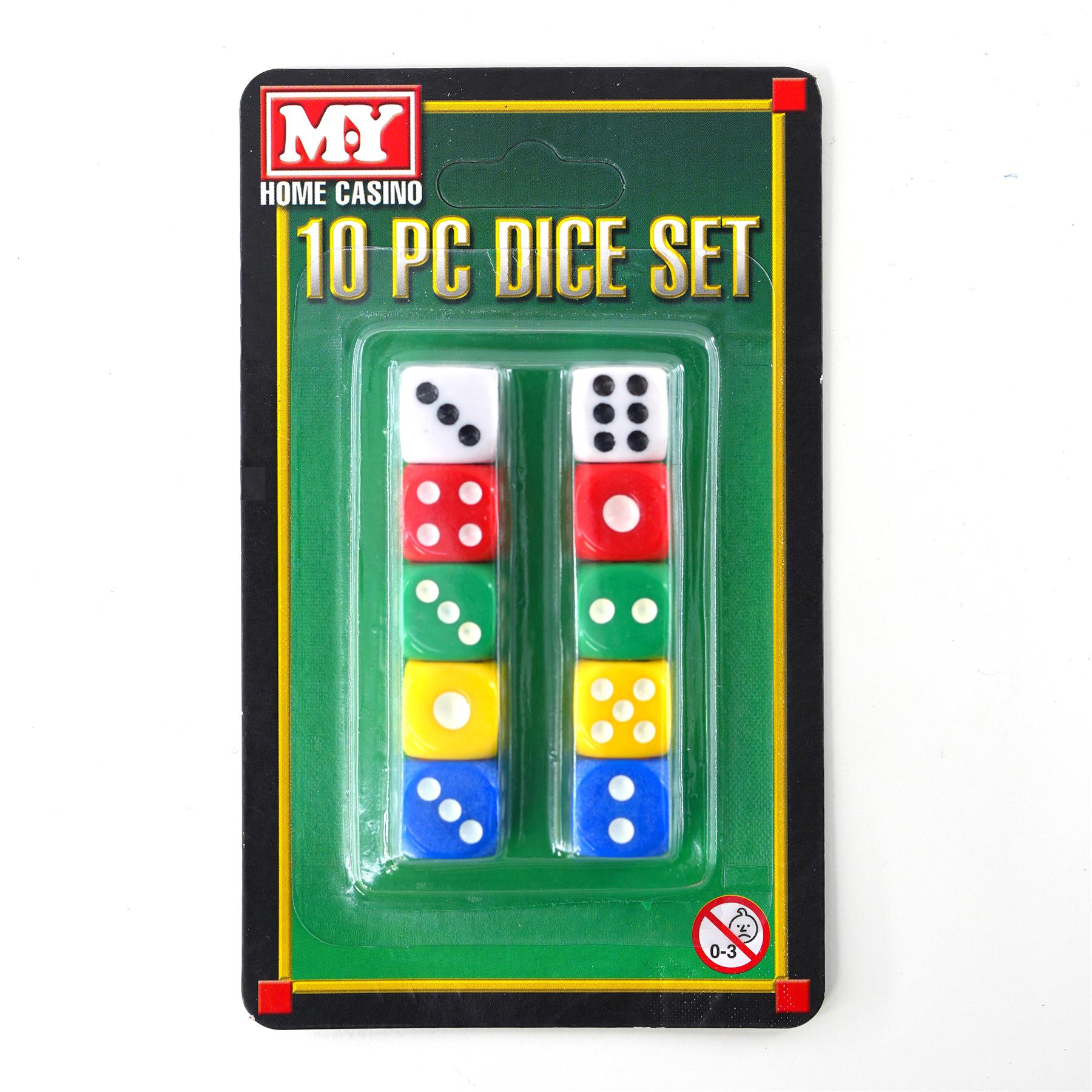 Six Sided Dice Set (D6) Set of 10 by The Magic Toy Shop - The Magic Toy Shop