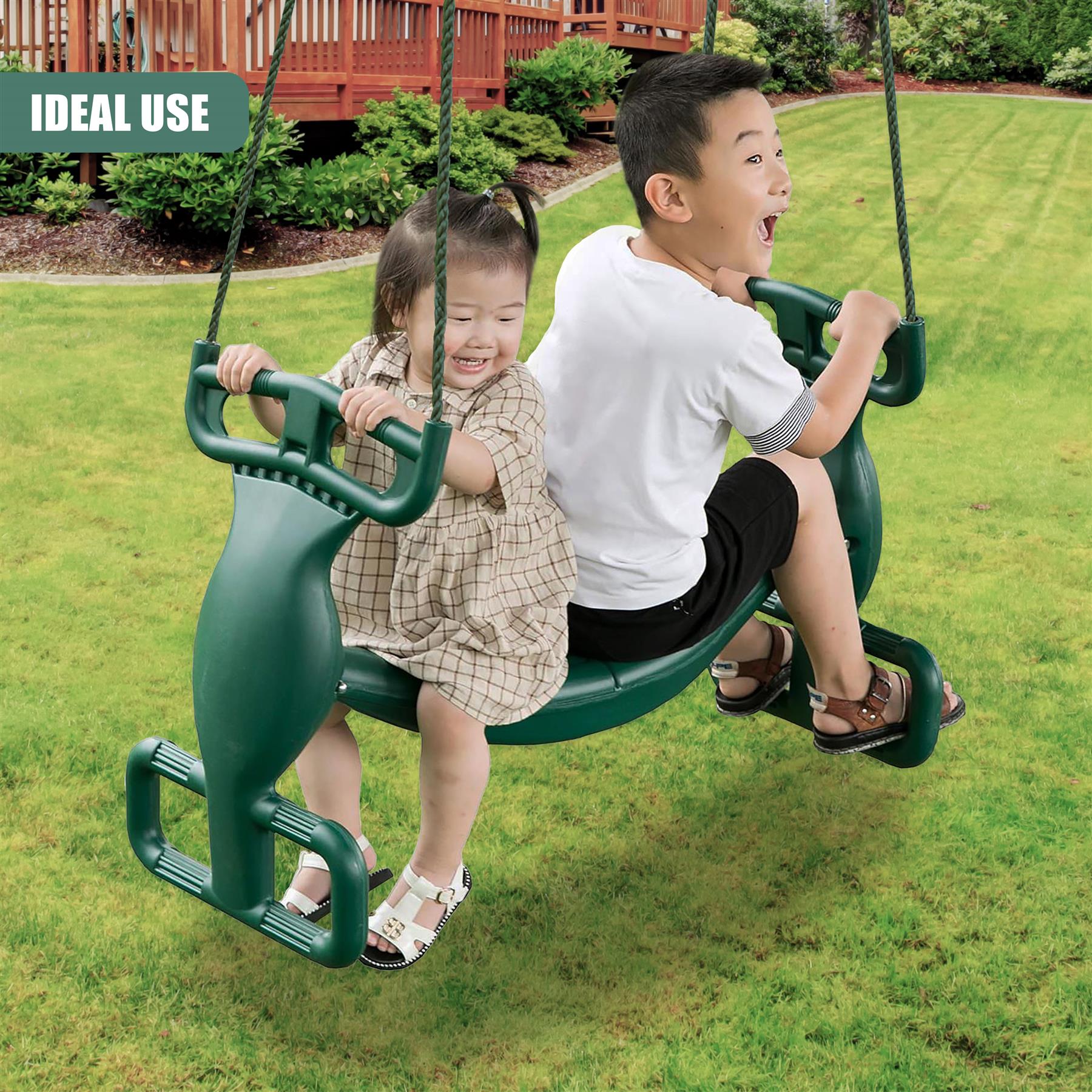 Tandem Swing with Two Seats by The Magic Toy Shop - The Magic Toy Shop