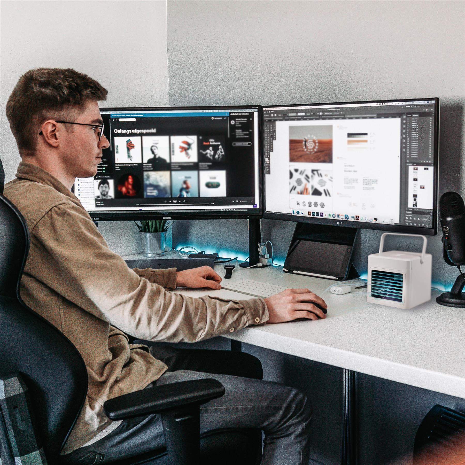 Personal Air Cooler Quiet USB with 3-Speed by Geezy - The Magic Toy Shop