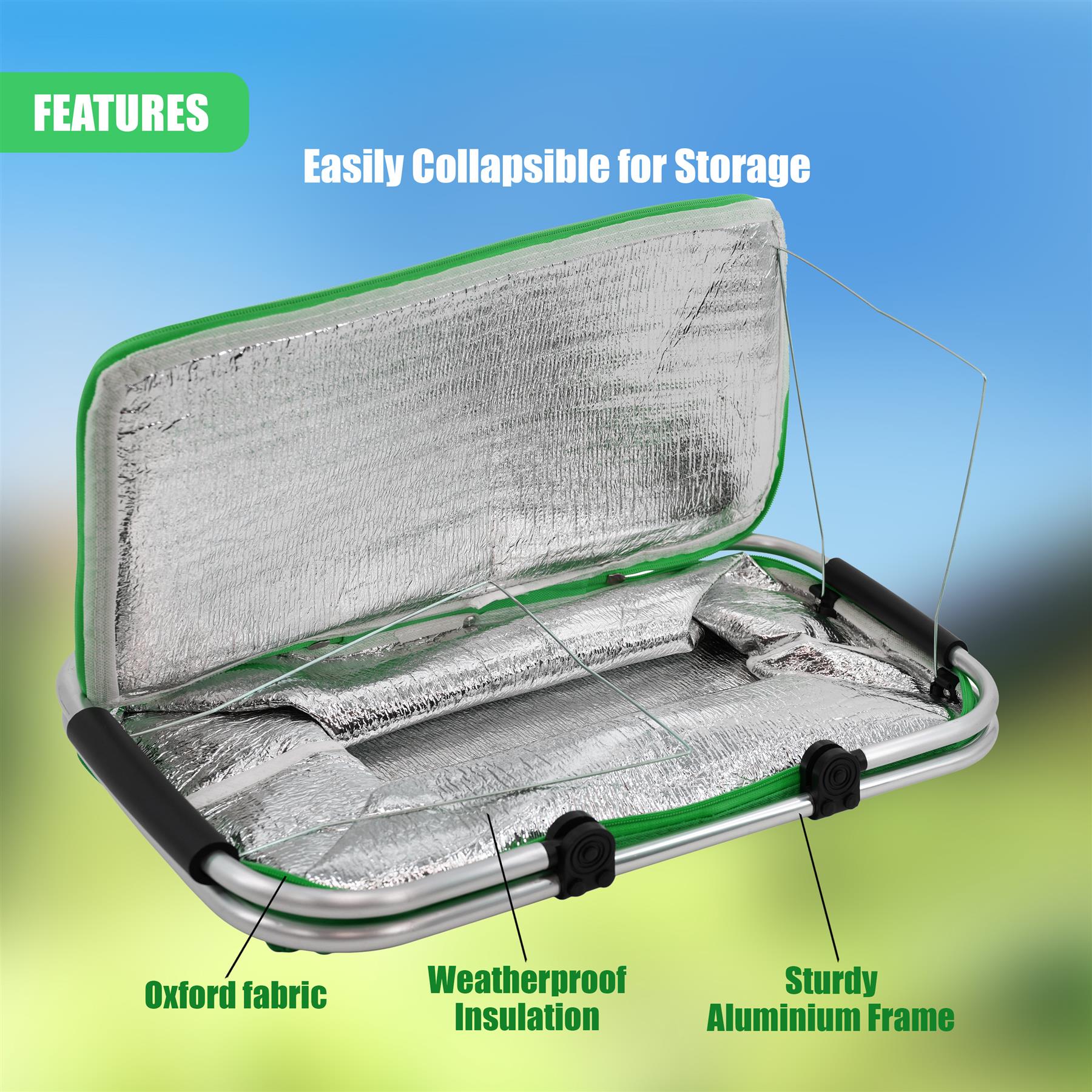 Green Cooler Basket Bag by Geezy - The Magic Toy Shop