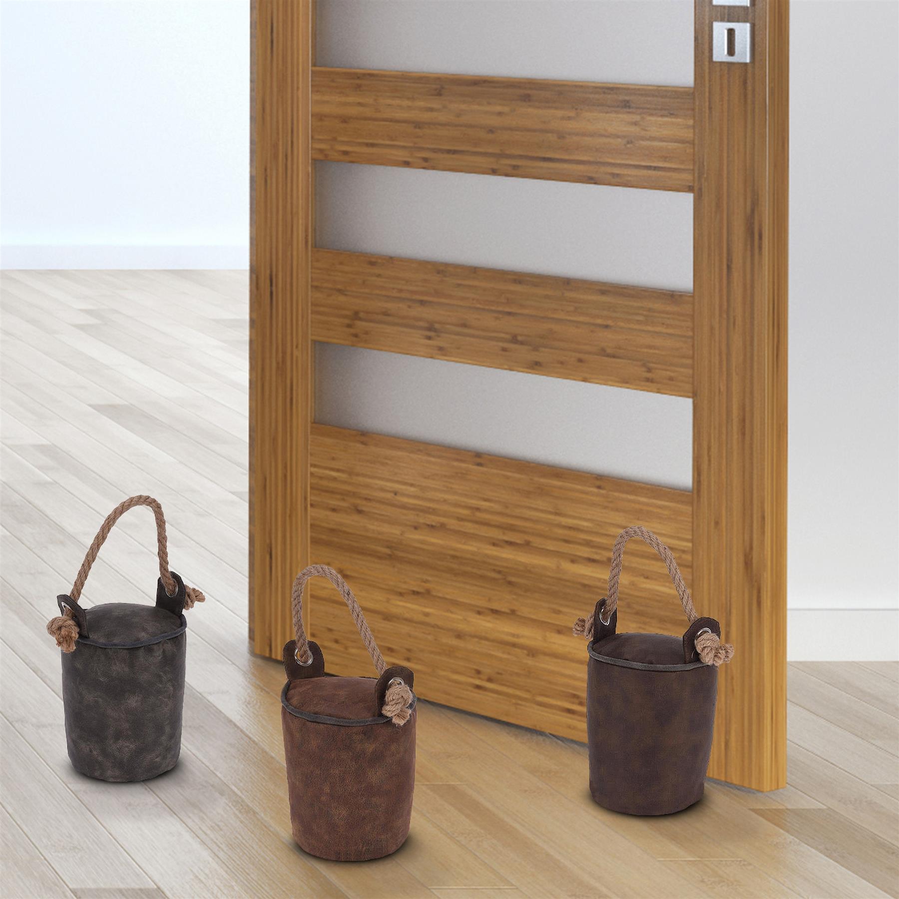 Faux Leather Door Stop