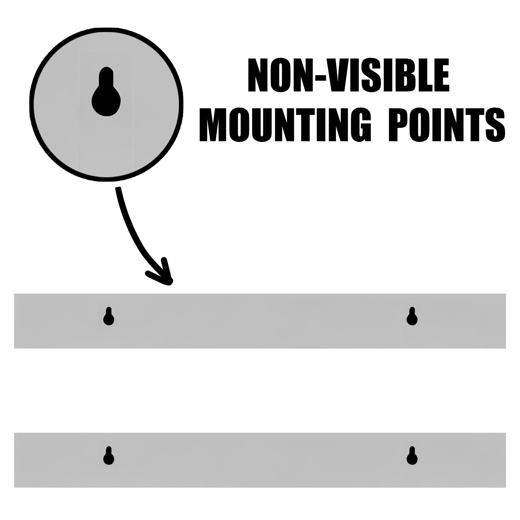 White Wall Hanging Shelf 45 cm Pack 2 by GEEZY - The Magic Toy Shop