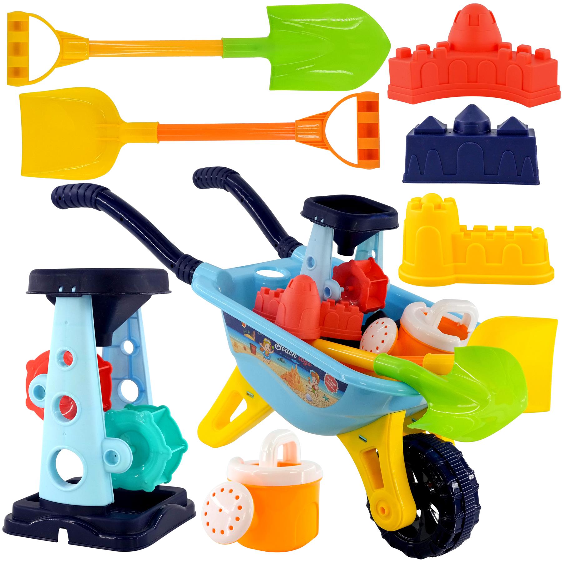 Children Sand and Water Beach Toys Mill, Wheelbarrow Accessories Playset by The Magic Toy Shop - The Magic Toy Shop