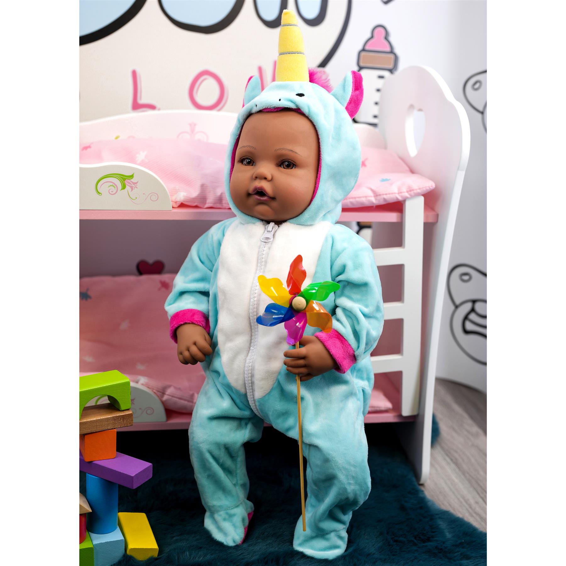 BiBi Outfits - Reborn Doll Clothes (Unicorn) (50 cm / 20") by BiBi Doll - The Magic Toy Shop