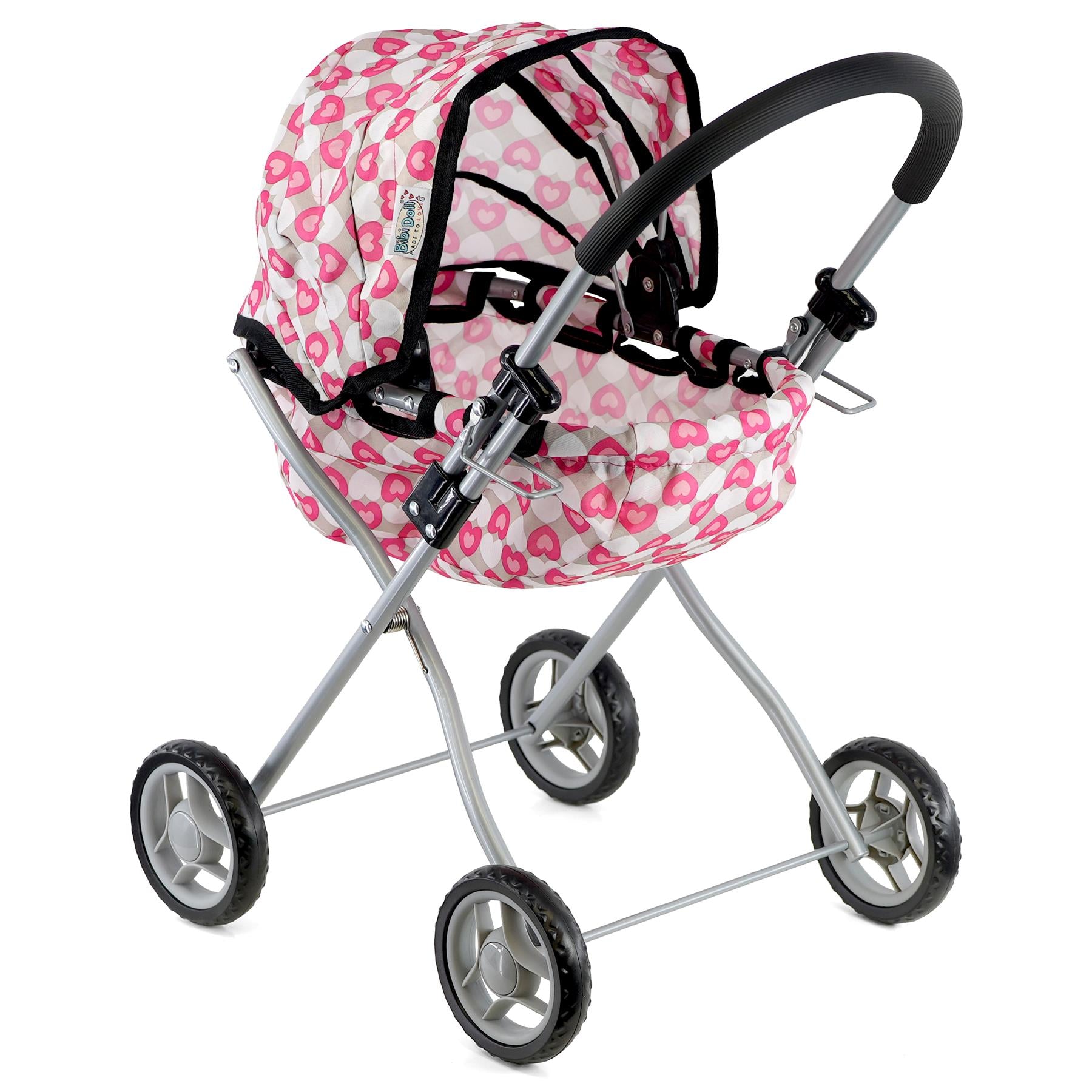 Classic Dolls Pink Pram by BiBi Doll - The Magic Toy Shop