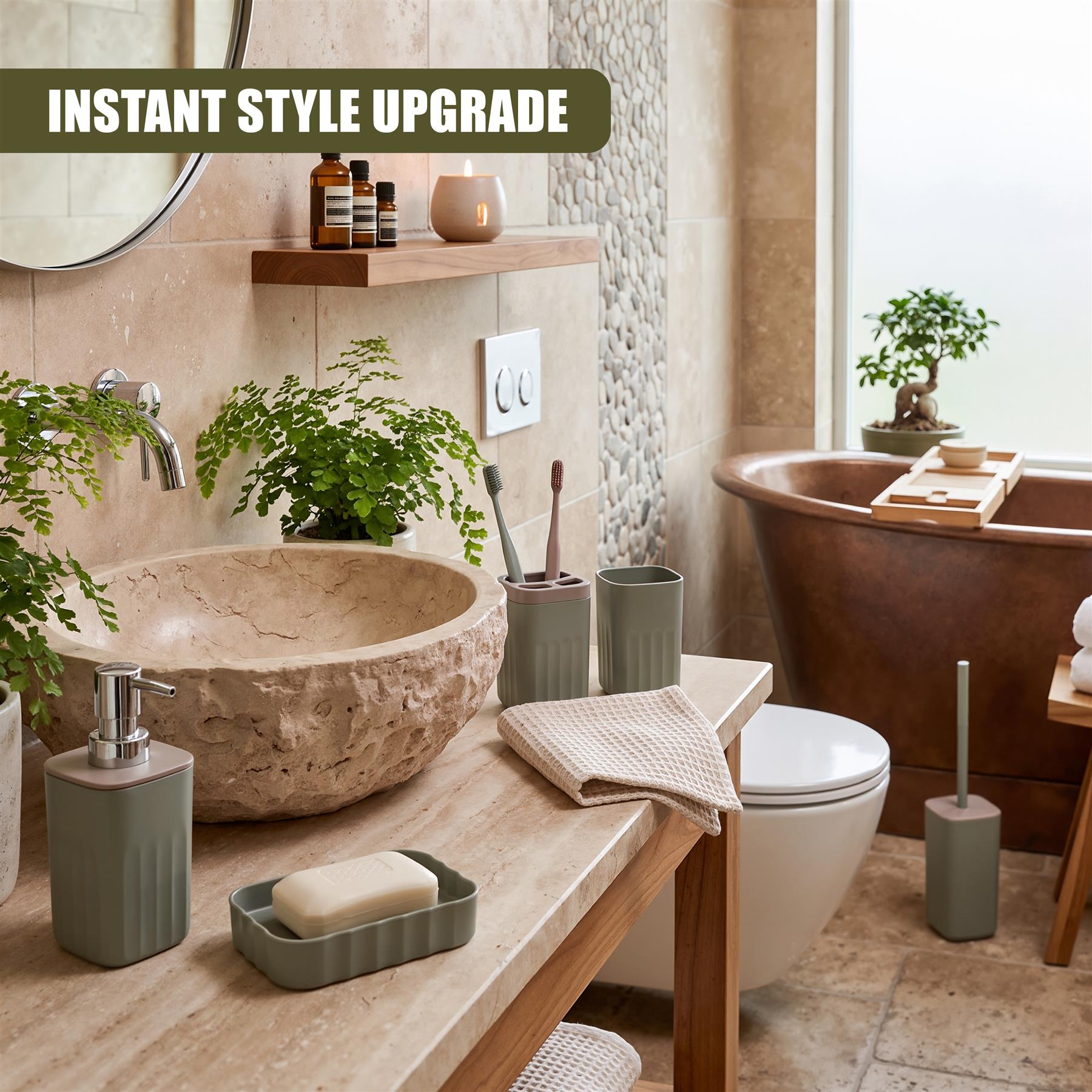 5 Piece Bathroom Acccessories Set