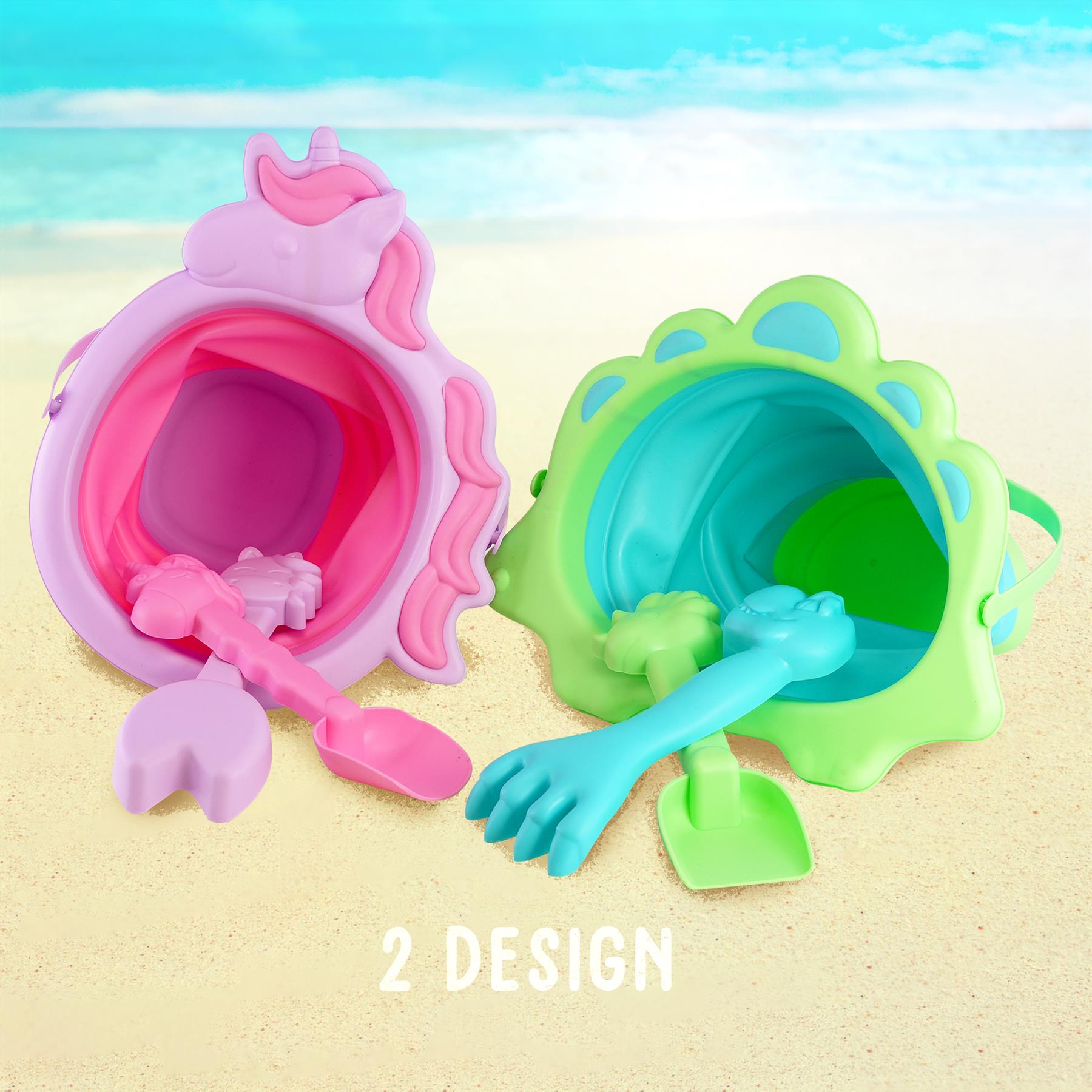 Collapsible Beach Bucket & Spade Sets