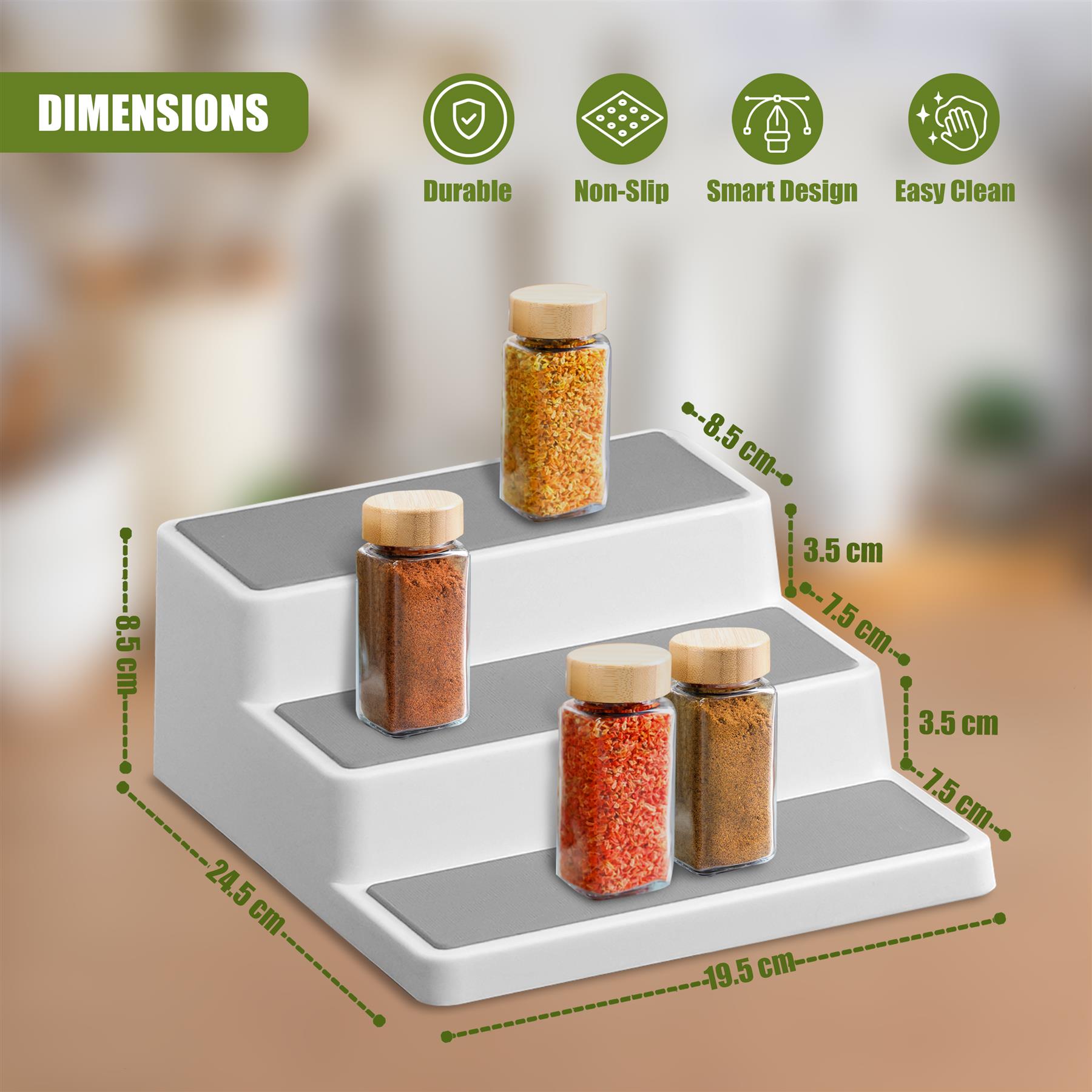 3 Tier Spice Rack 19.5cm by GEEZY - The Magic Toy Shop
