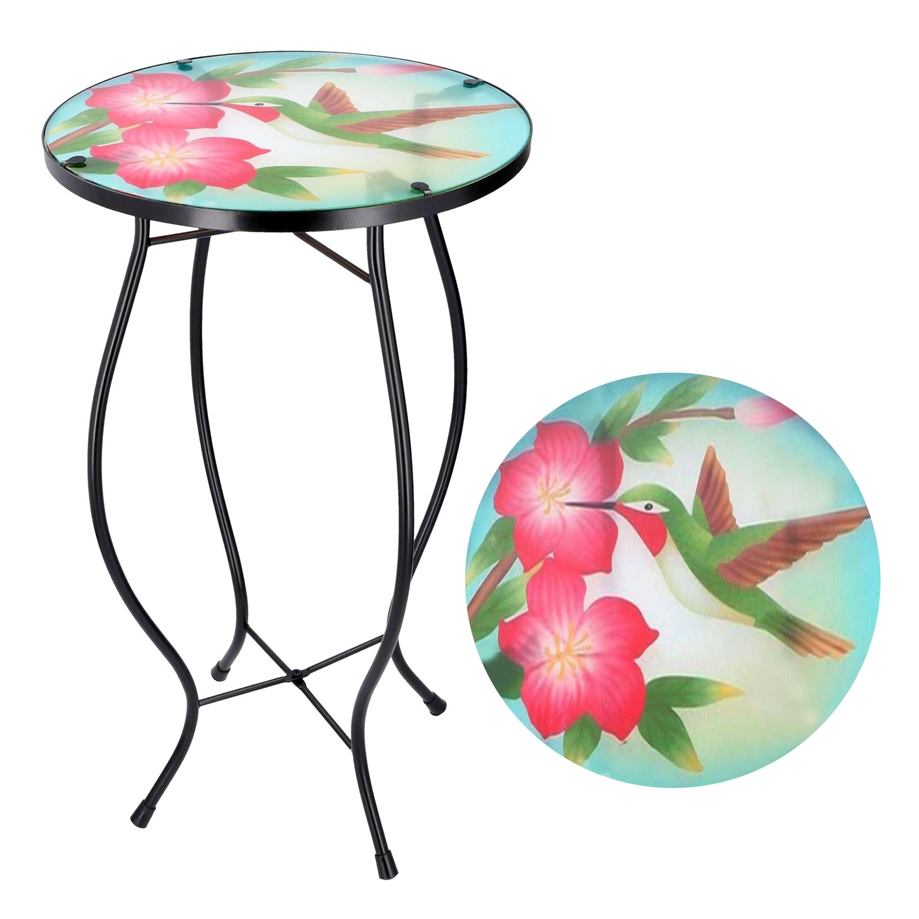 Round Side Garden Mosaic Table With Colibri Design by GEEZY - The Magic Toy Shop