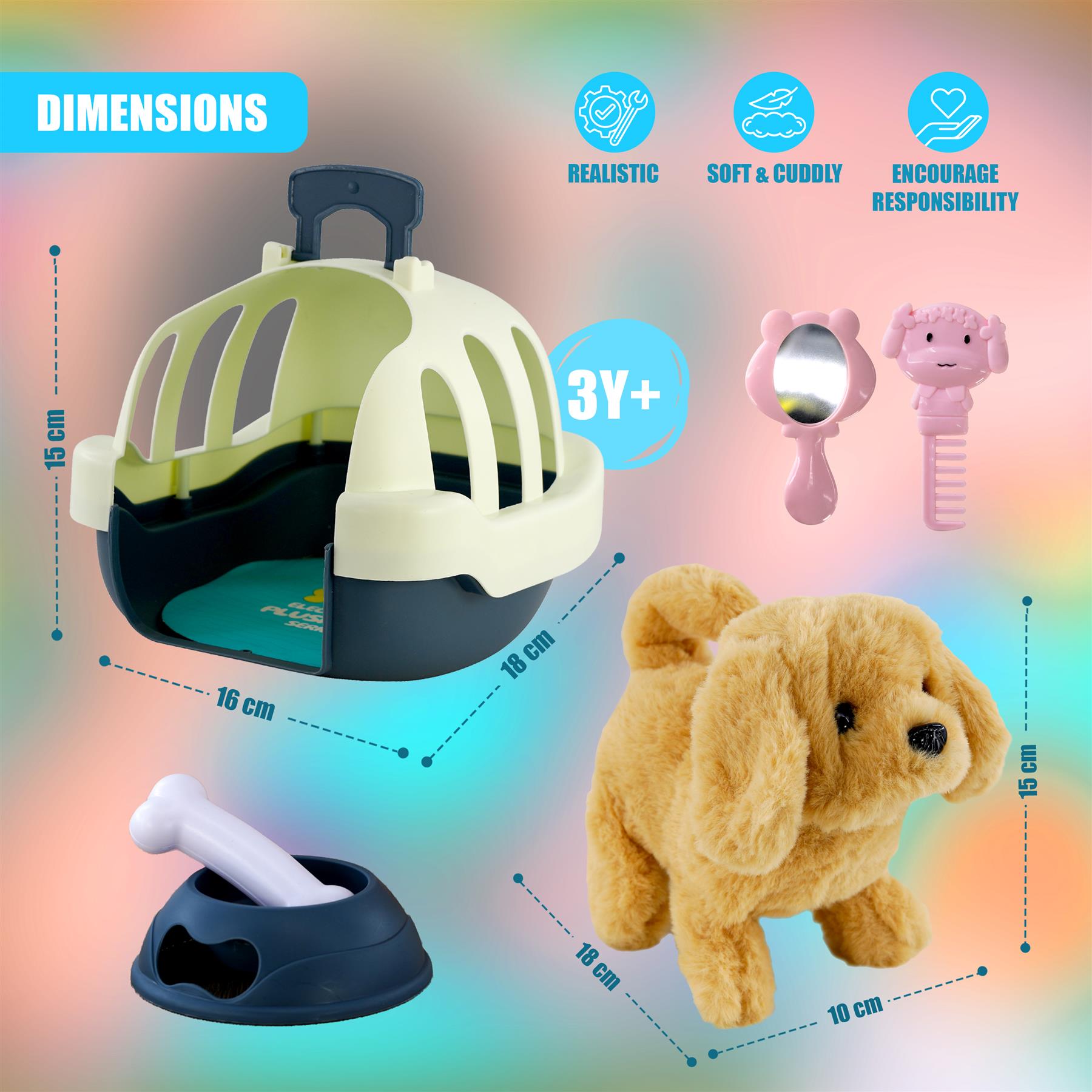 Electronic Plush Dog Carrier Set by The Magic Toy Shop - The Magic Toy Shop