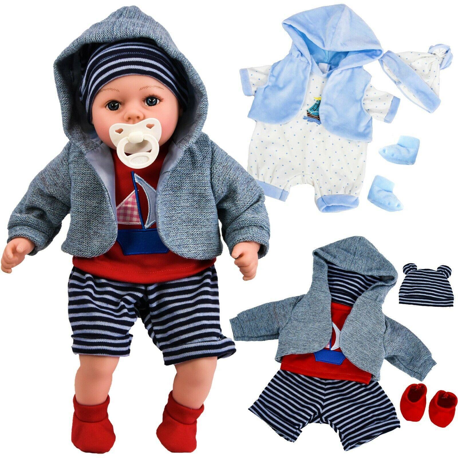 BiBi Outfits - Set of Two Clothes (Stripy Red & Blue) (45 cm / 18") by BiBi Doll - The Magic Toy Shop