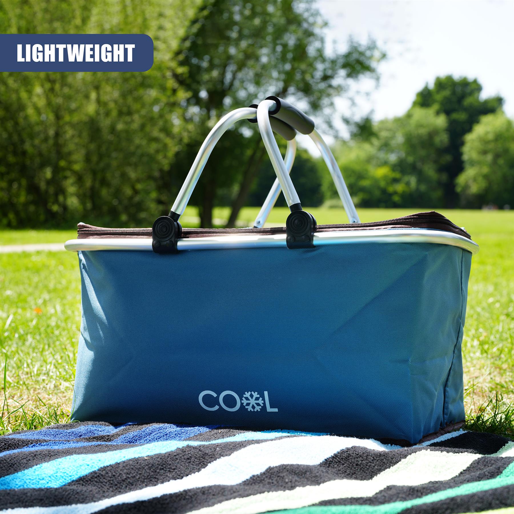 Navy Cooler Basket Bag by Geezy - The Magic Toy Shop