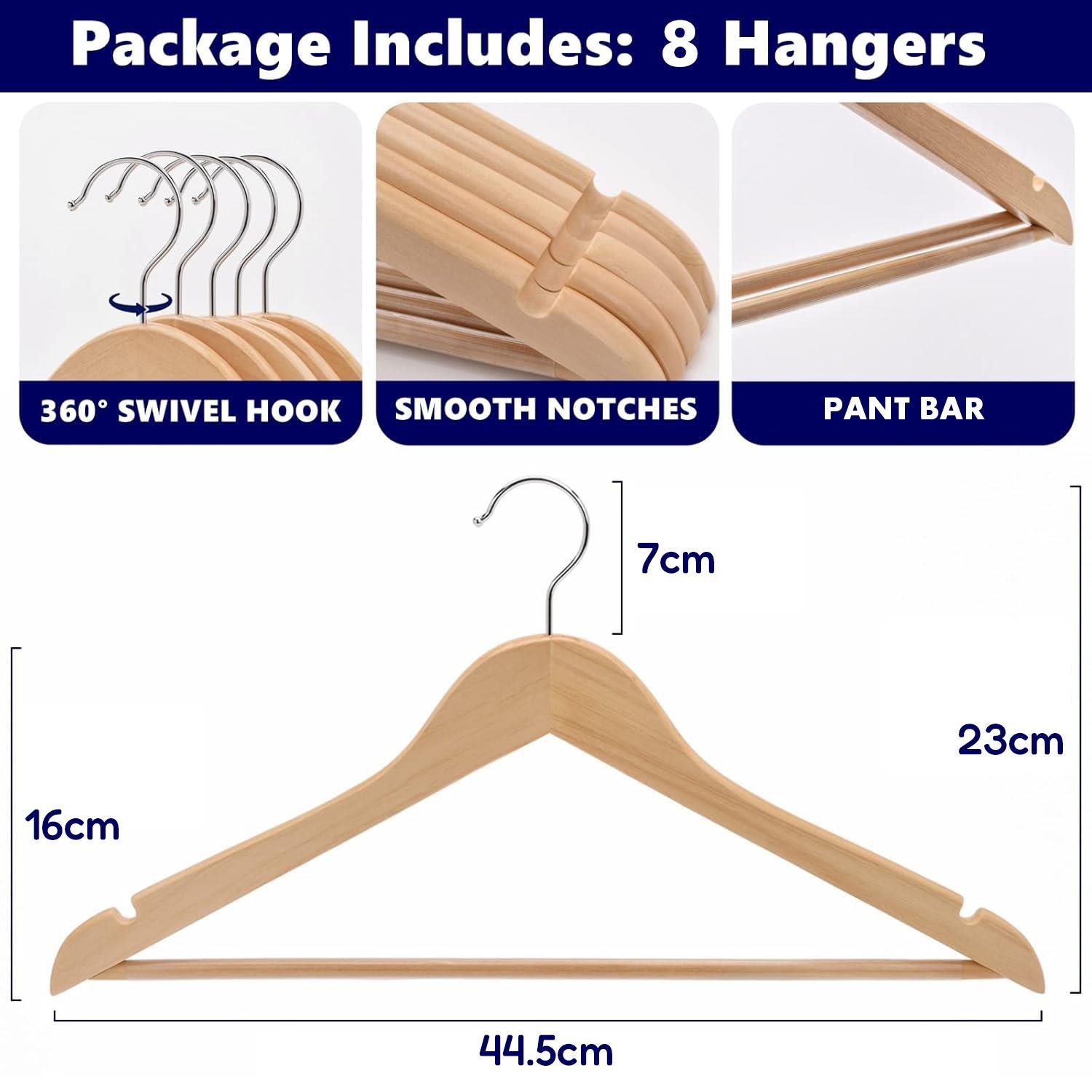 Wooden Coat Hangers by GEEZY - The Magic Toy Shop