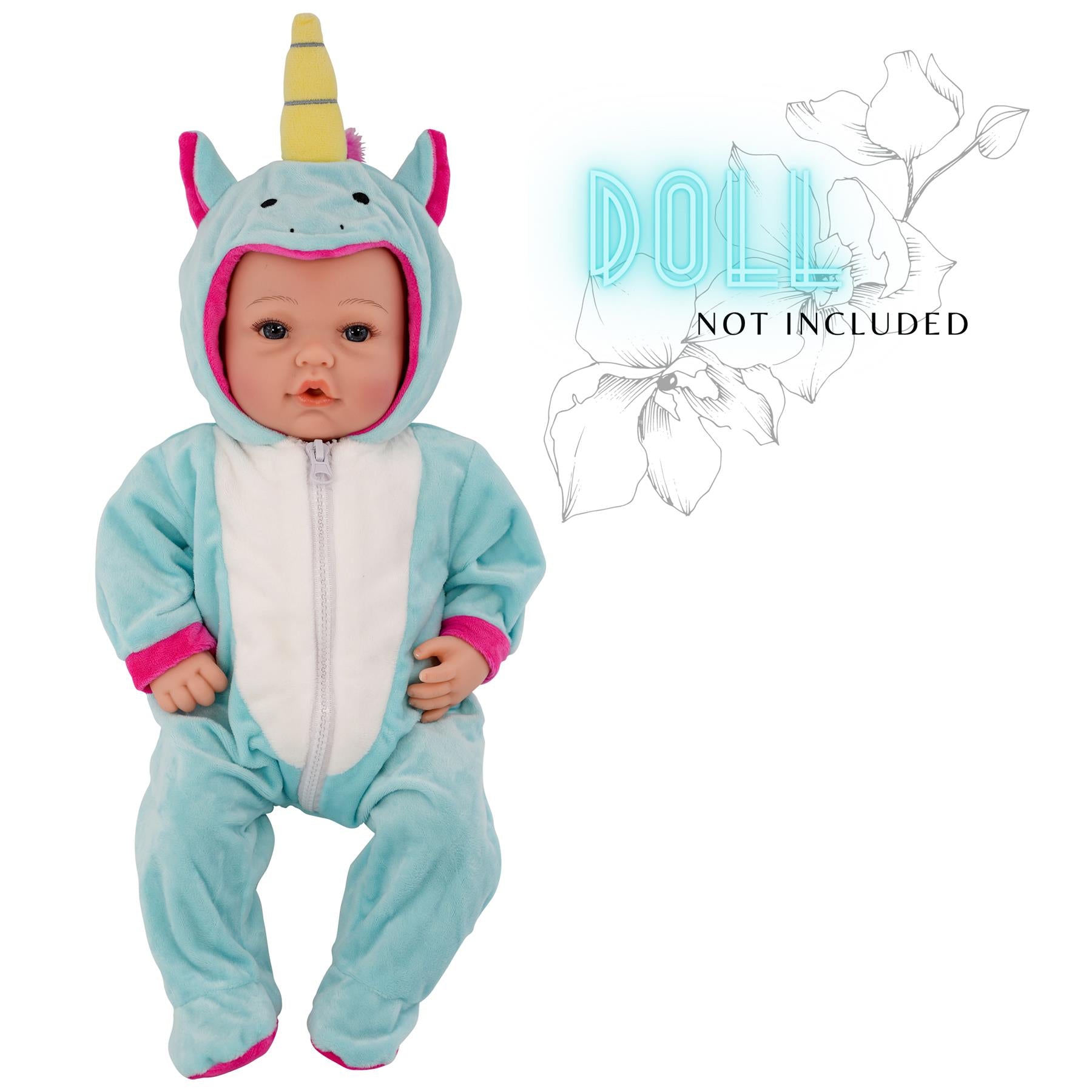 BiBi Outfits - Reborn Doll Clothes (Unicorn) (50 cm / 20") by BiBi Doll - The Magic Toy Shop