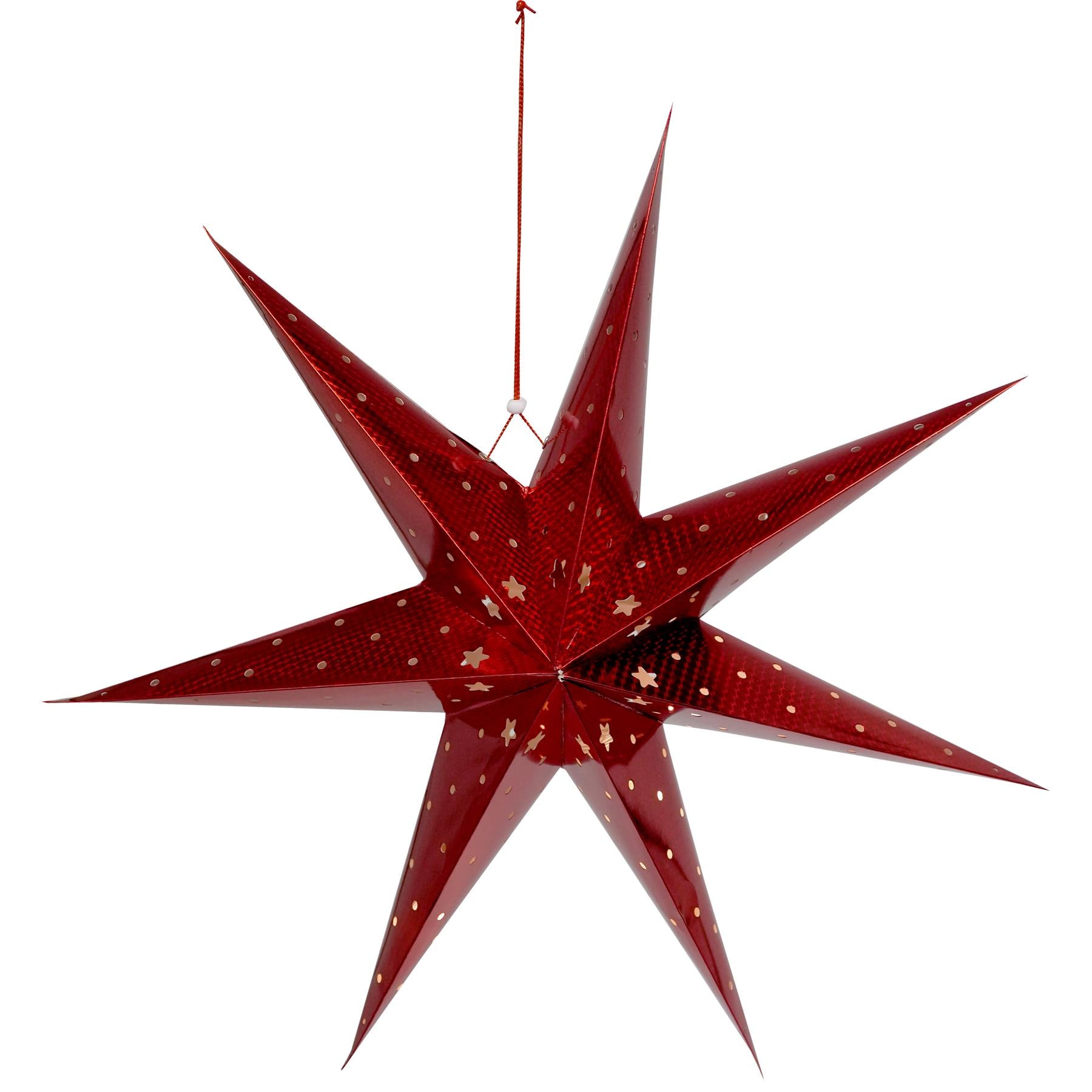 Large LED Paper Hanging Star Red by GEEZY - The Magic Toy Shop