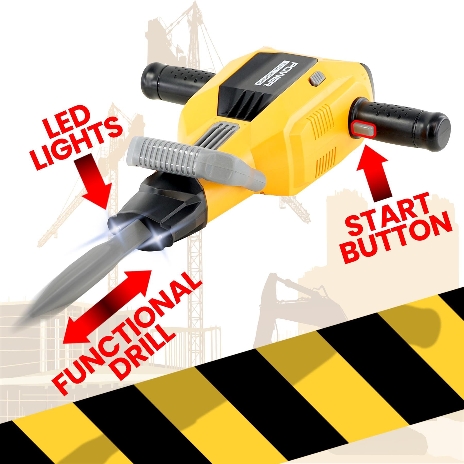 Kids Pretend Jackhammer Toy by The Magic Toy Shop - The Magic Toy Shop