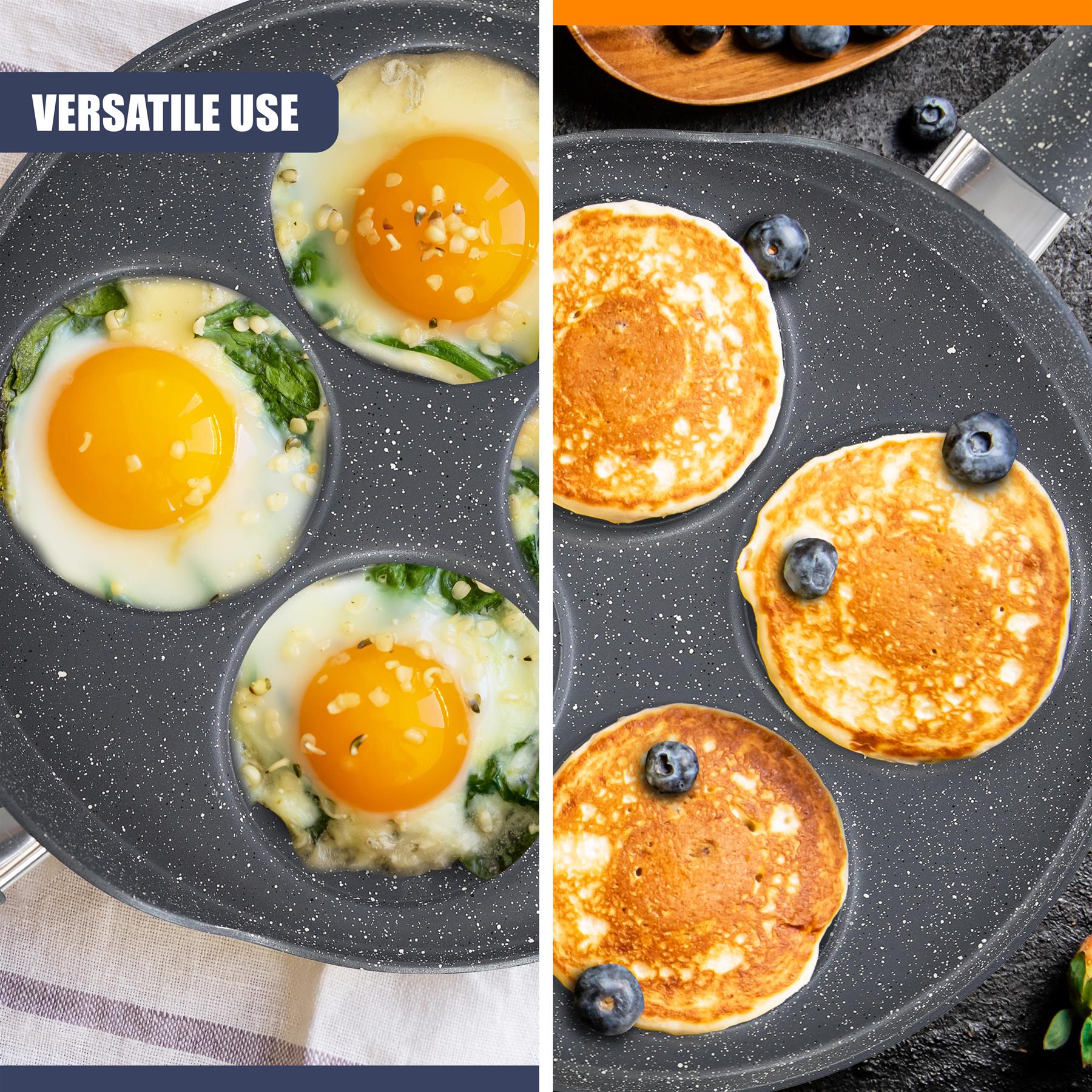 4 Mould Non-Stick Pancake Pan by GEEZY - The Magic Toy Shop